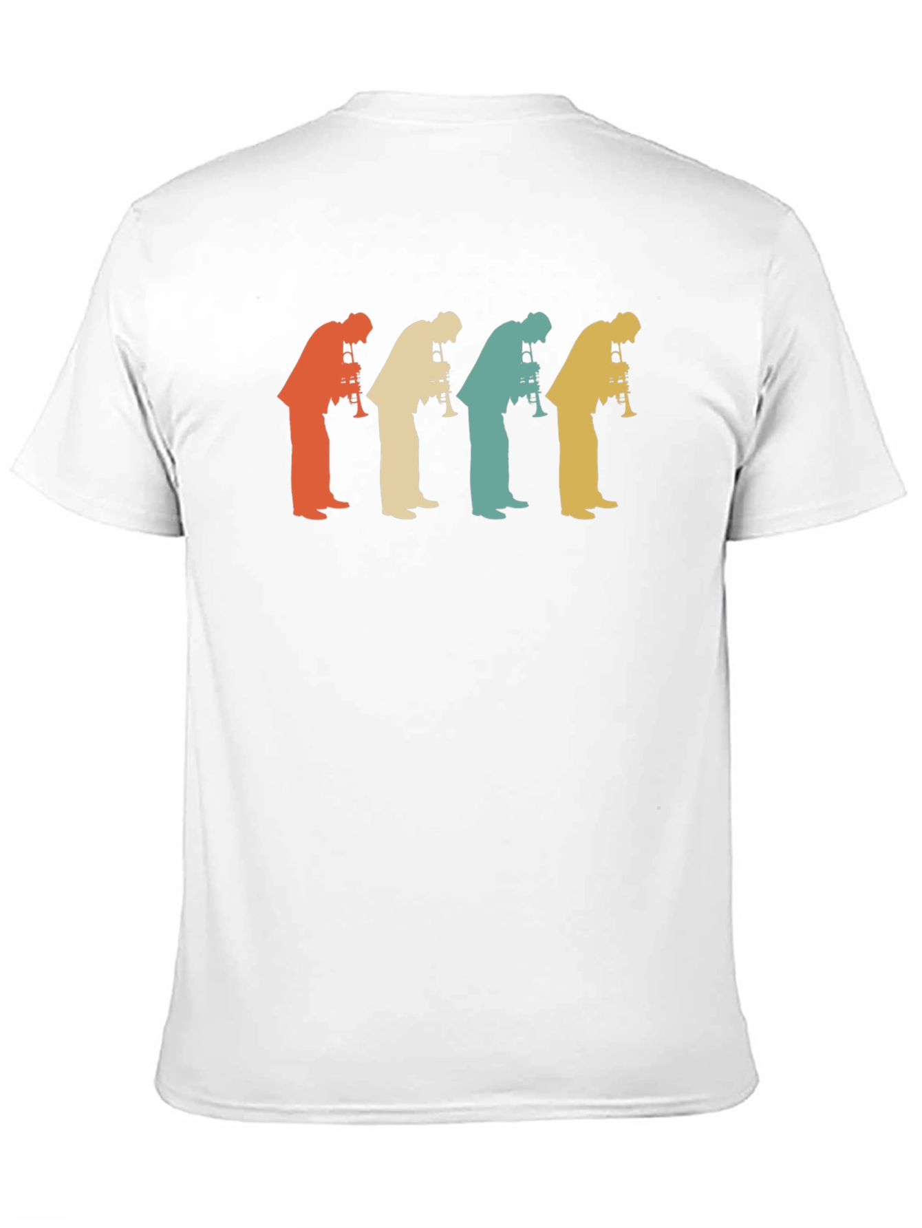 Retro Trumpet Player Graphic Tee - Black