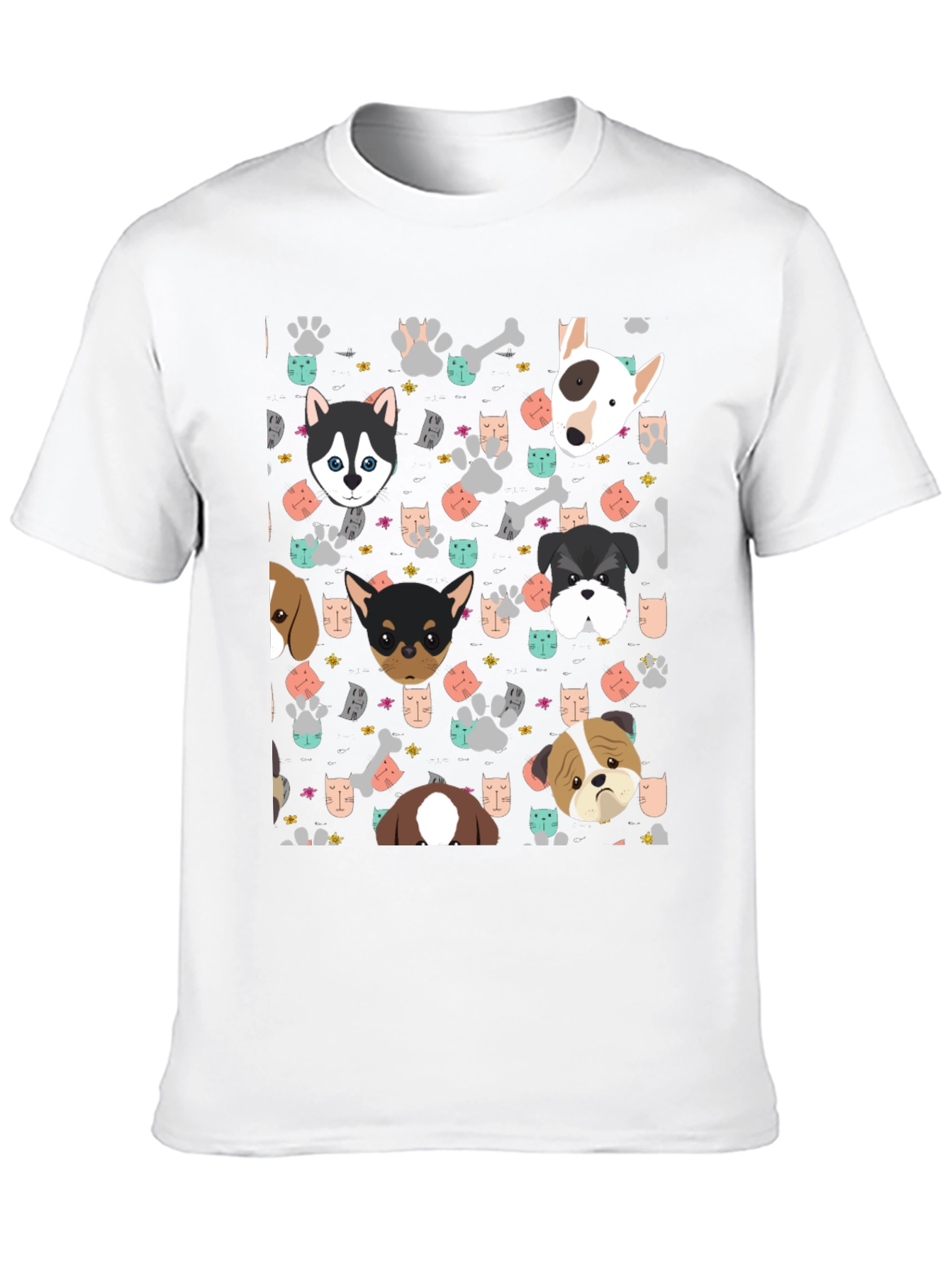 Dog Lovers Patterned T-Shirt