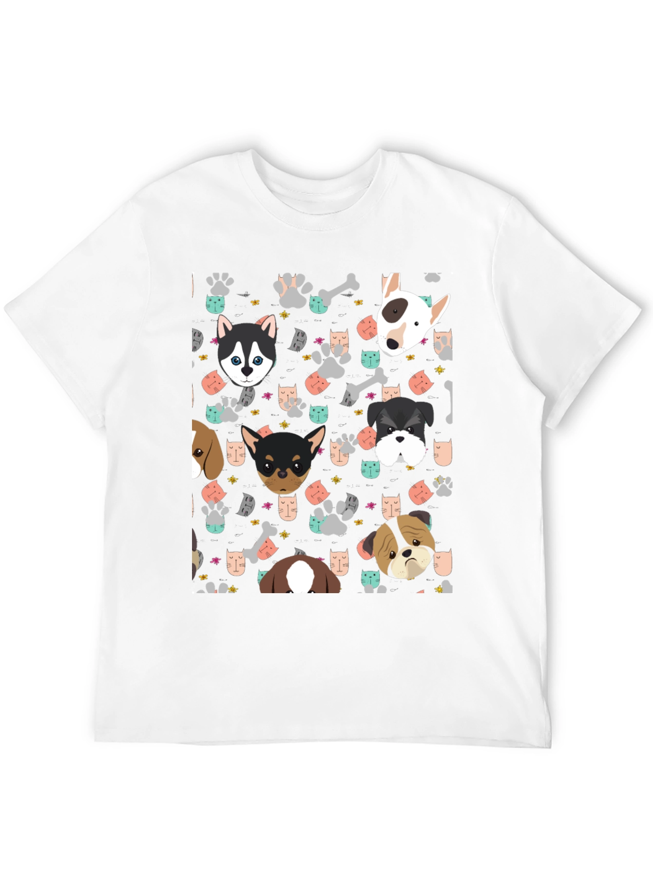 Dog Lovers Patterned T-Shirt