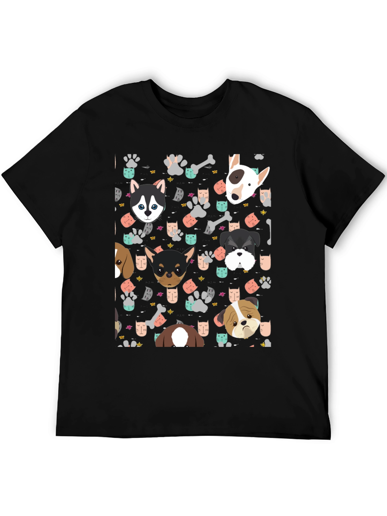 Dog Lovers Patterned T-Shirt