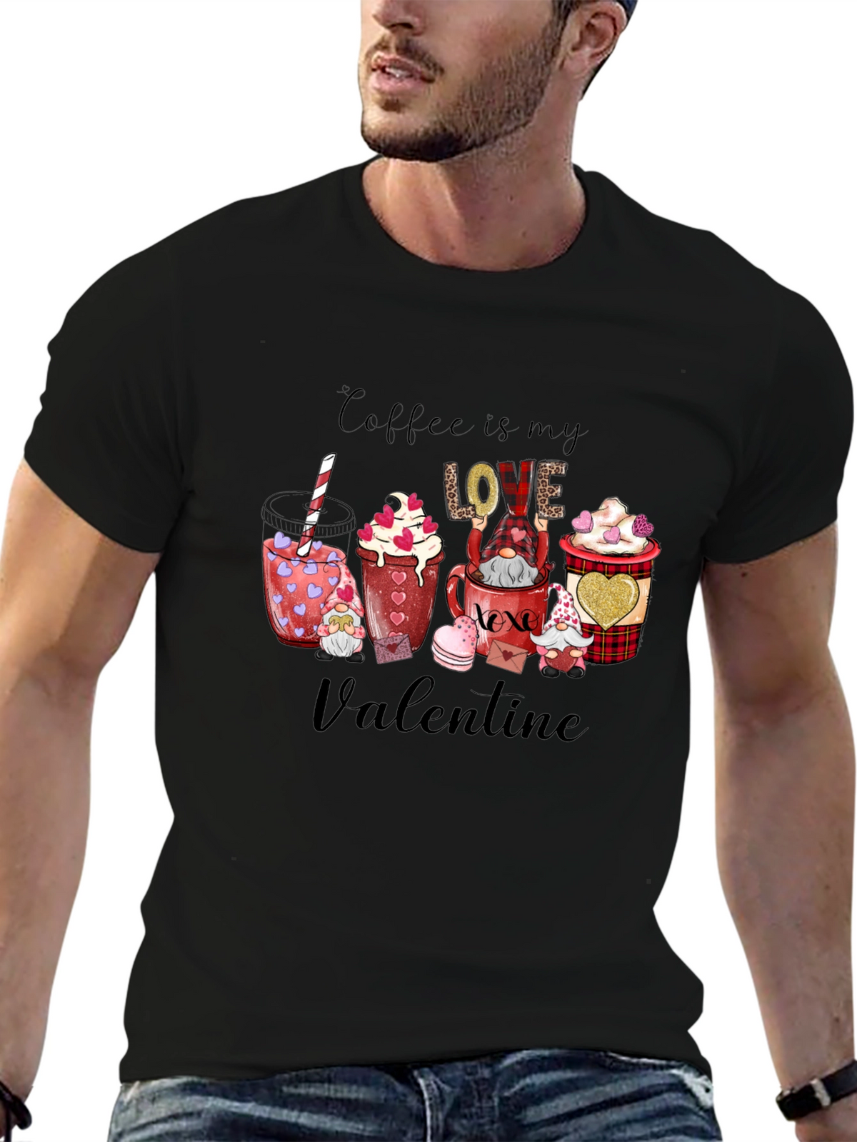Coffee is My Love Valentine Graphic Tee