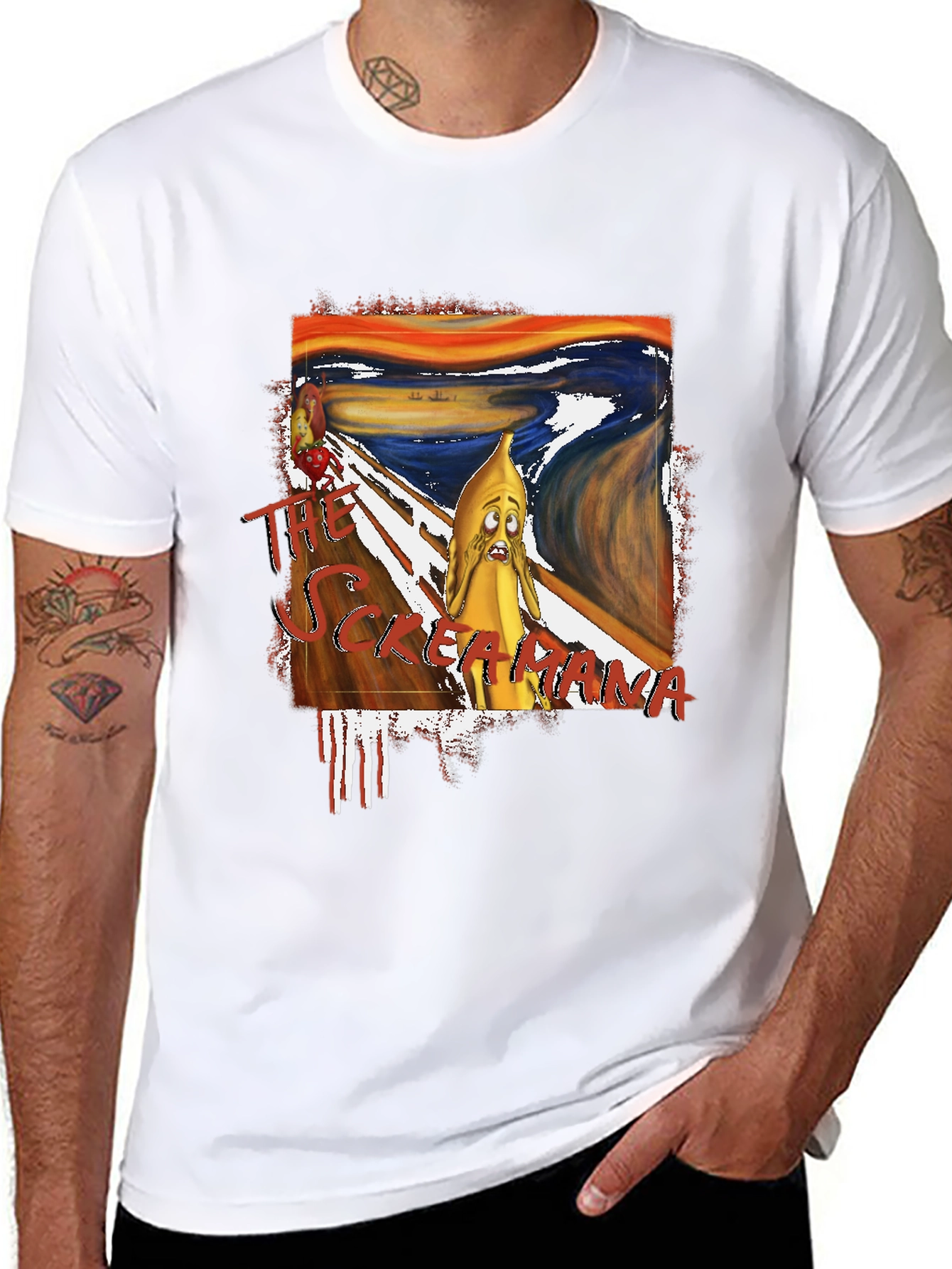 The Scream Banana T-Shirt - Unique Art Tee