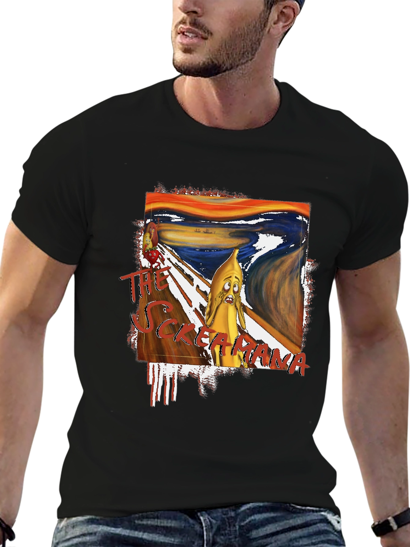 The Scream Banana T-Shirt - Unique Art Tee