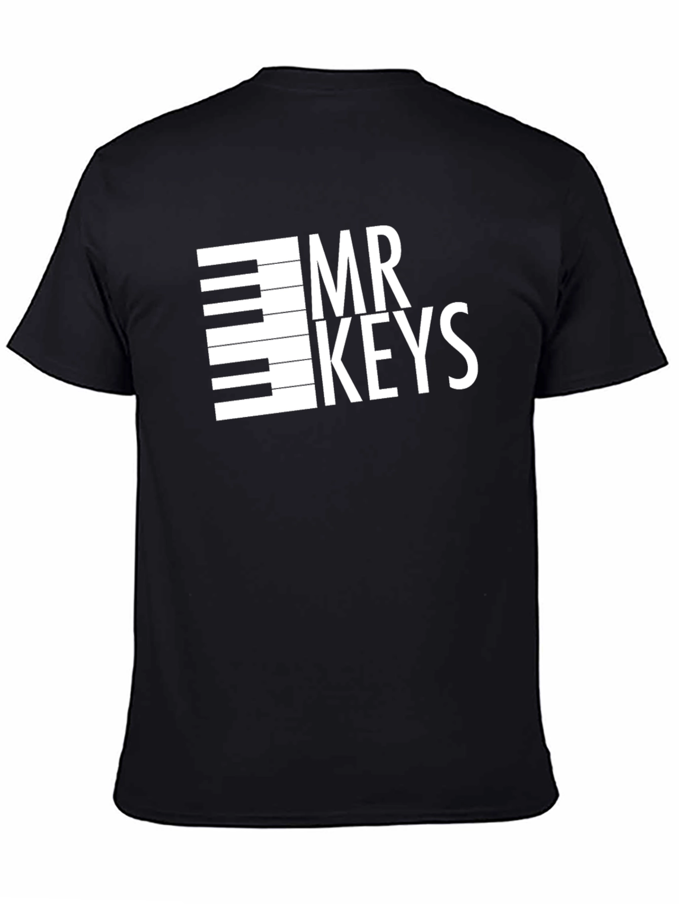 Mr. Keys Graphic Tee - Black Musical Design