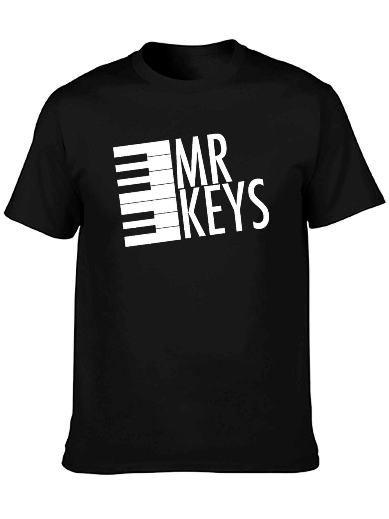 Mr. Keys Graphic Tee - Black Musical Design