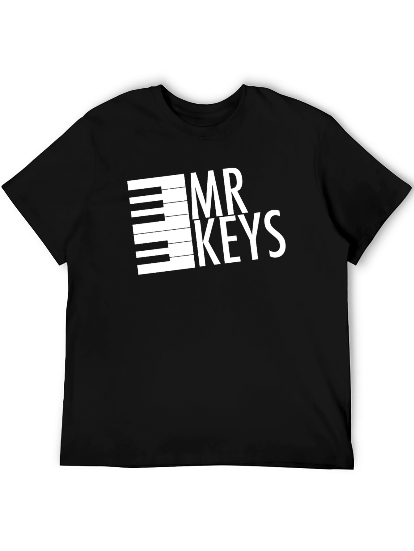 Mr. Keys Graphic Tee - Black Musical Design