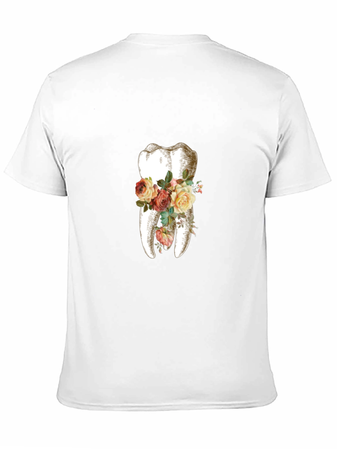 Floral Tooth Graphic T-Shirt - Unique Dentist Gift