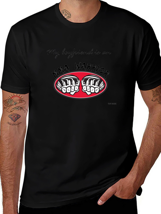 MMA Warrior Boyfriend T-Shirt - Black