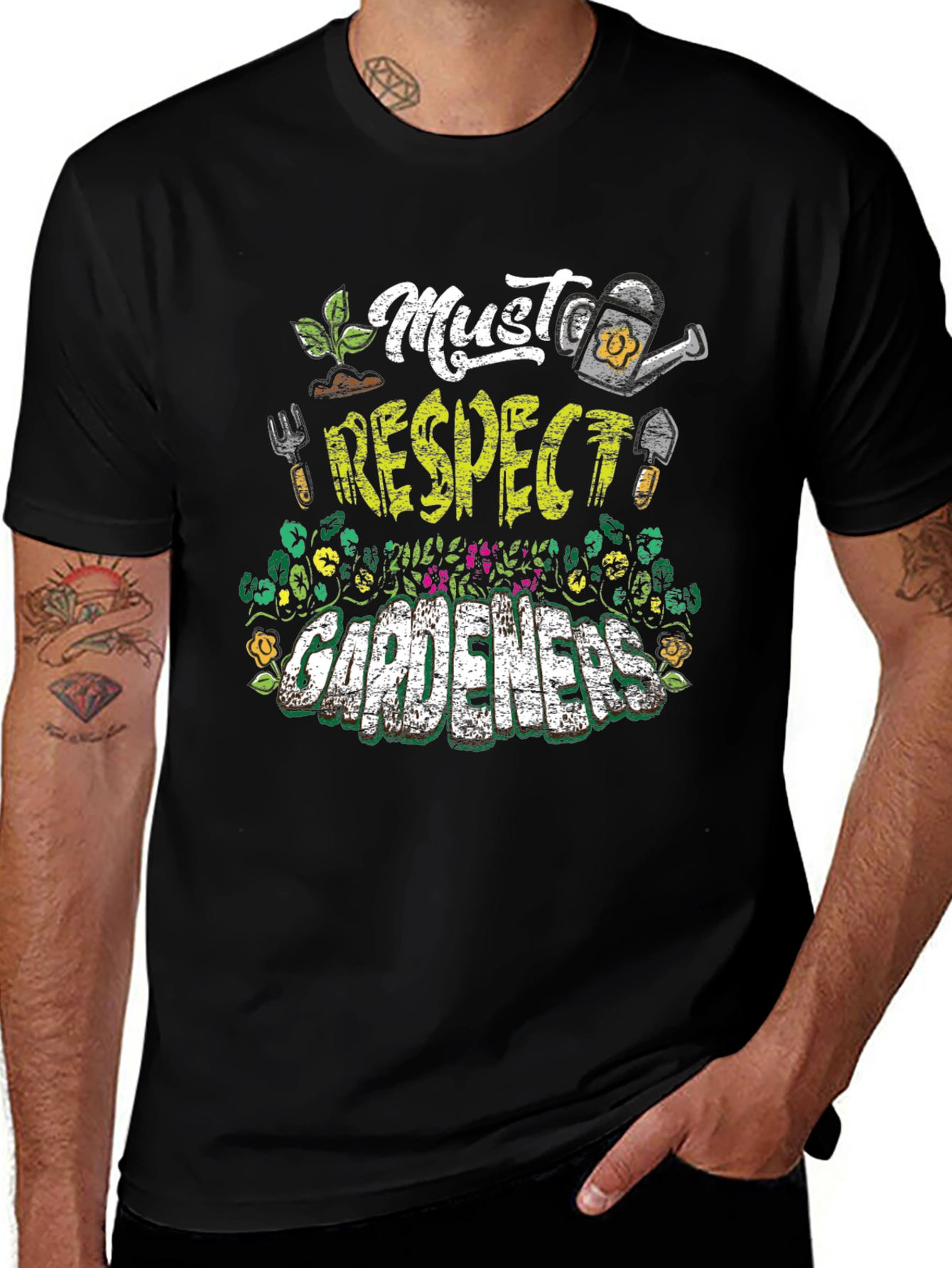 Must Respect Gardeners T-Shirt | Gardening Apparel