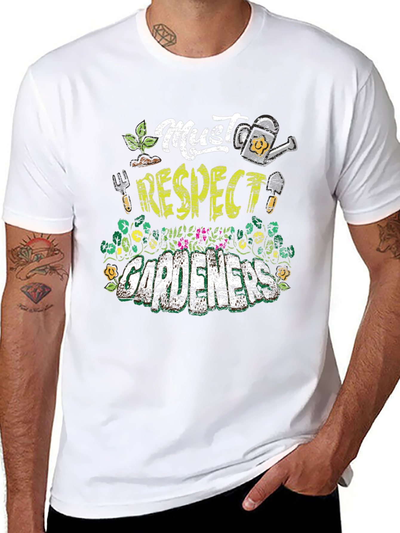 Must Respect Gardeners T-Shirt | Gardening Apparel