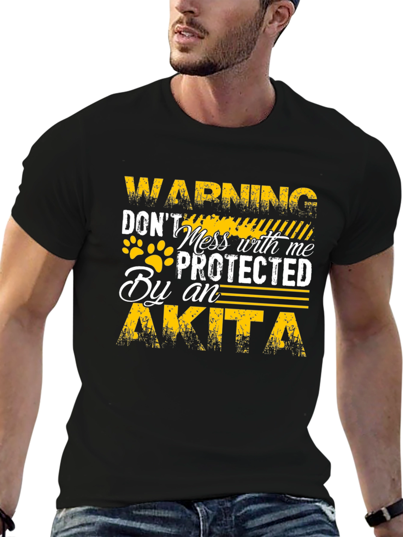 Warning Protected By An Akita T-Shirt