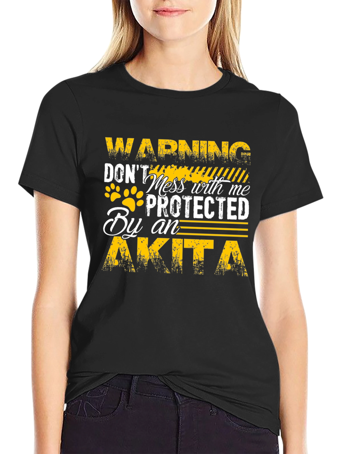 Warning Protected By An Akita T-Shirt