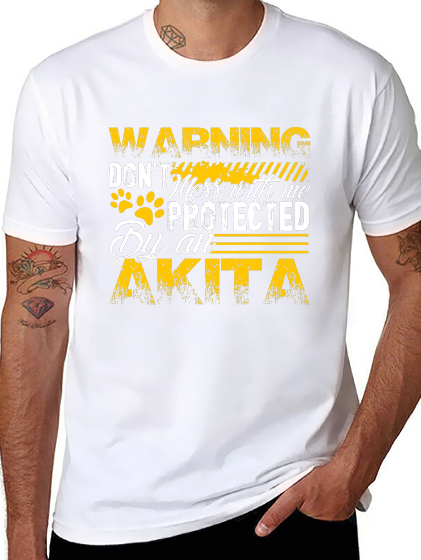 Warning Protected By An Akita T-Shirt
