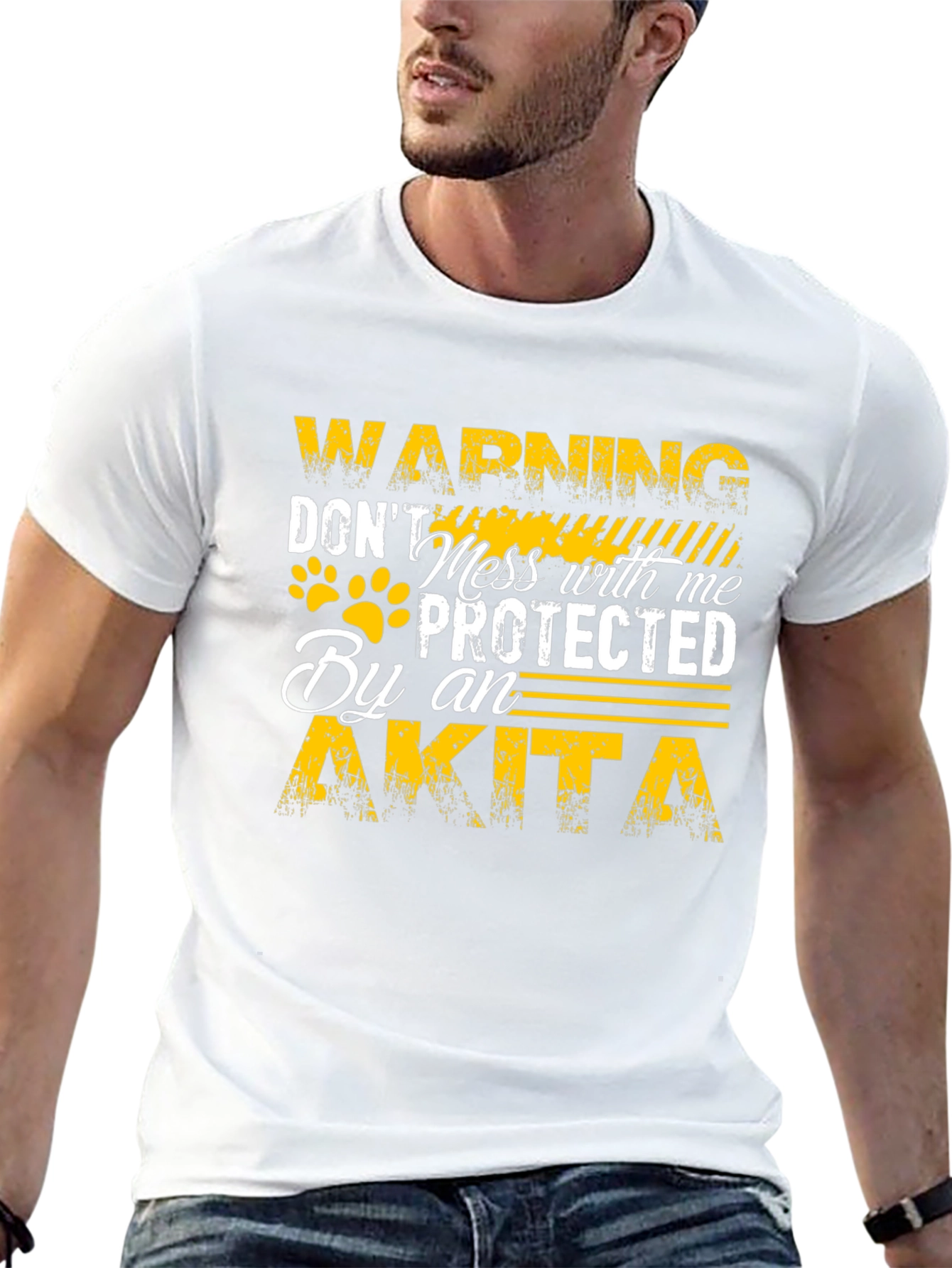 Warning Protected By An Akita T-Shirt