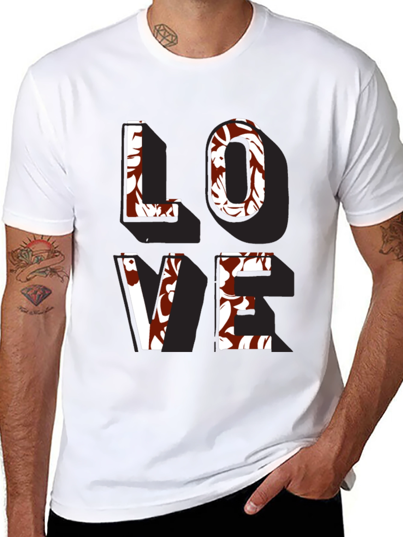 Floral Love T-Shirt - Stylish Graphic Tee