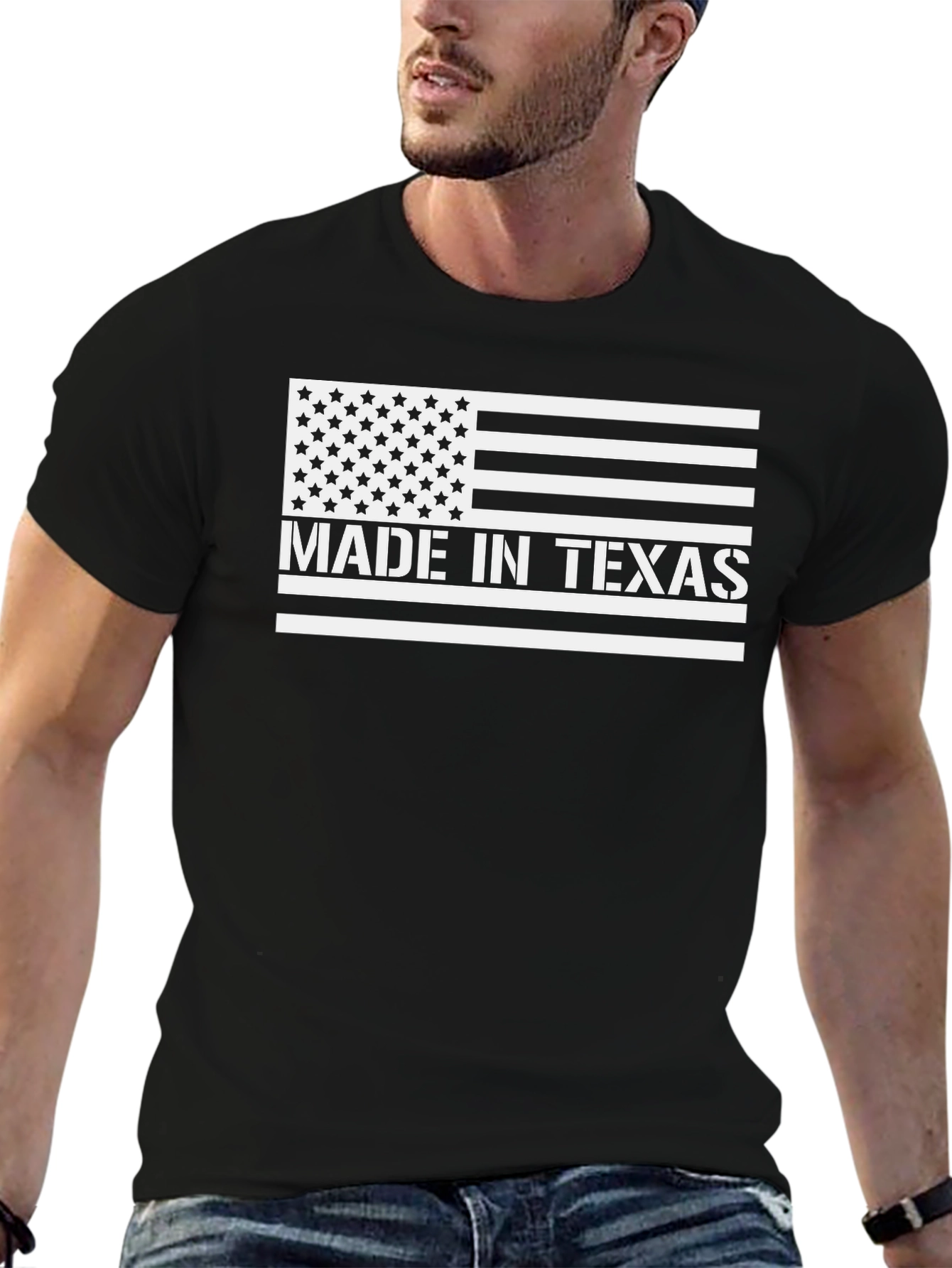 Made in Texas Flag Graphic T-Shirt