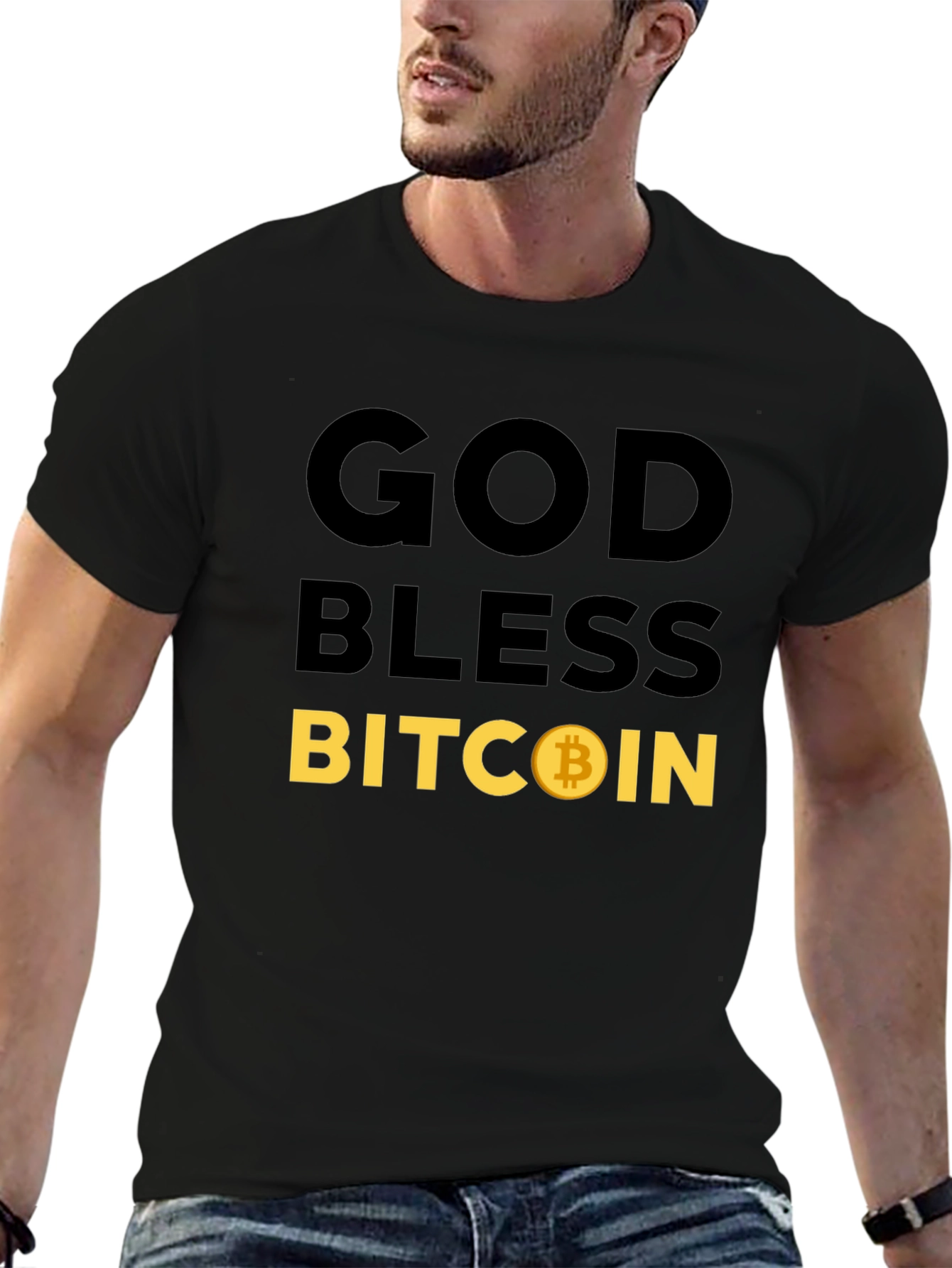 God Bless Bitcoin T-Shirt Crypto HODL Tee