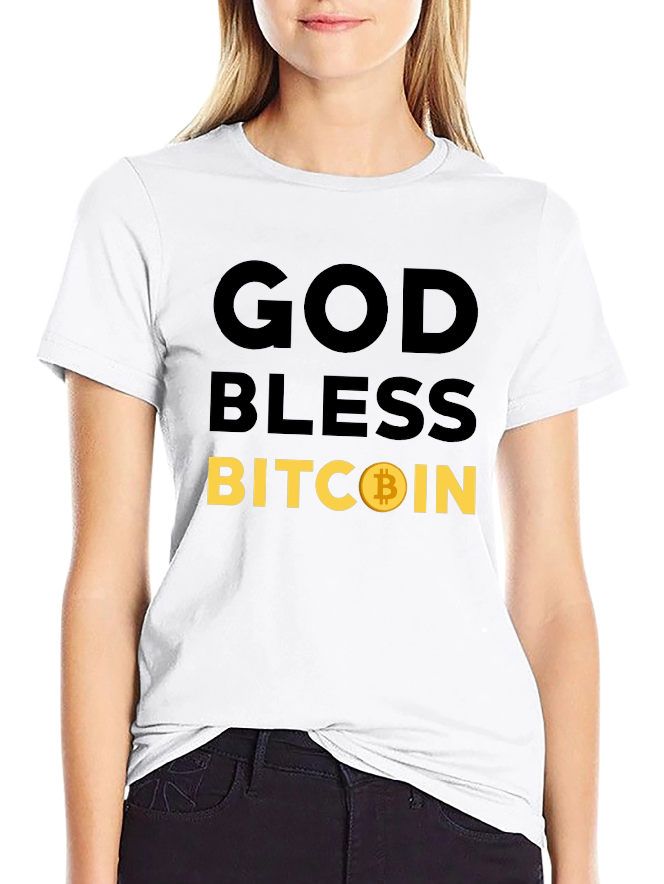 God Bless Bitcoin T-Shirt Crypto HODL Tee