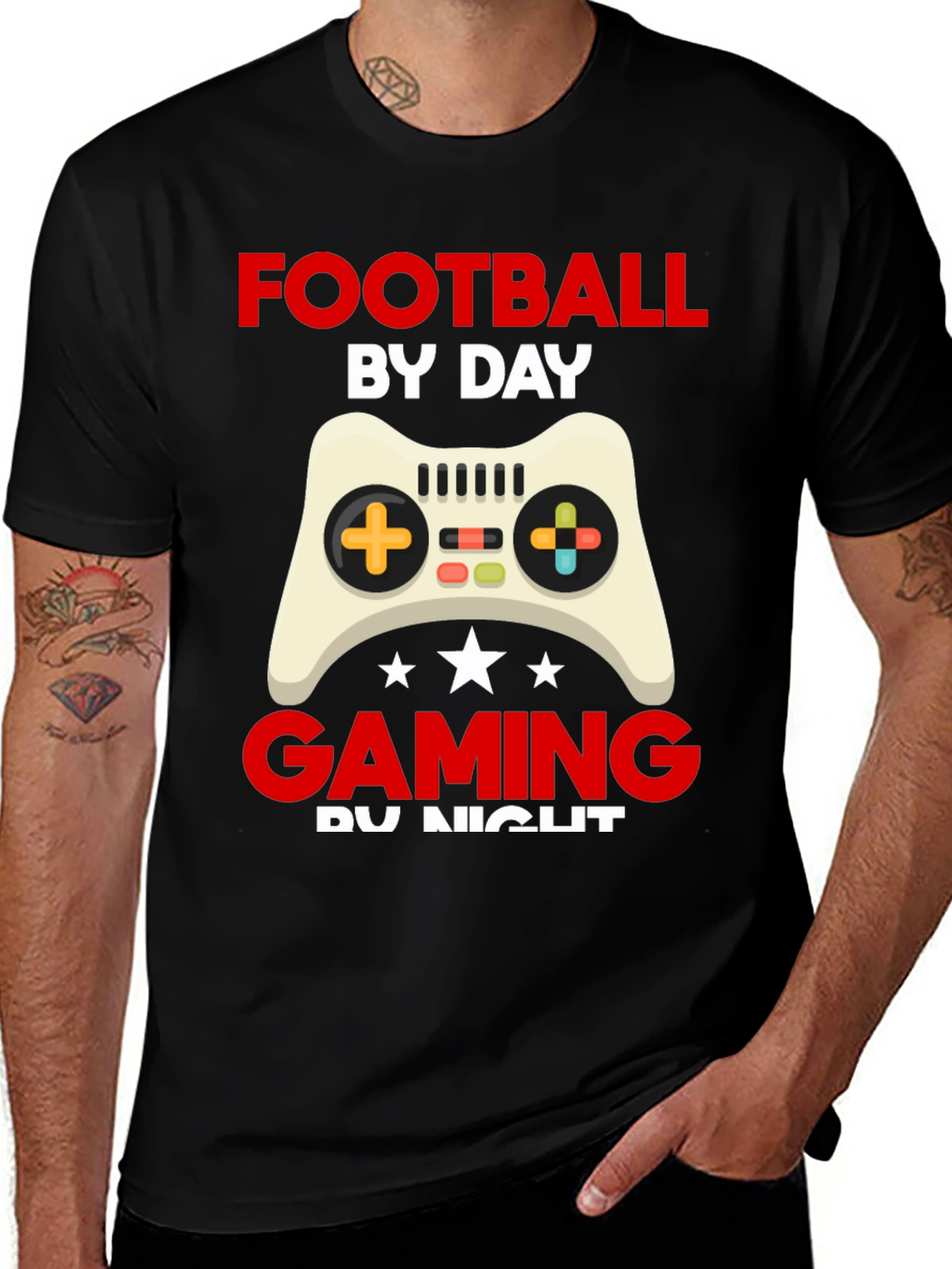 Football by Day Gaming by Night T-Shirt