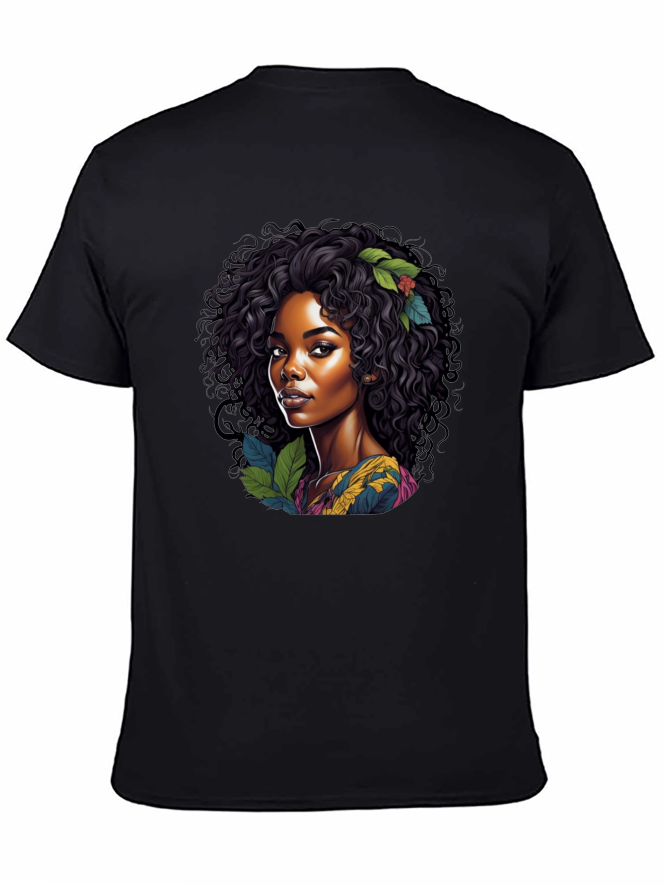 Botanical Beauty Graphic Tee - Black