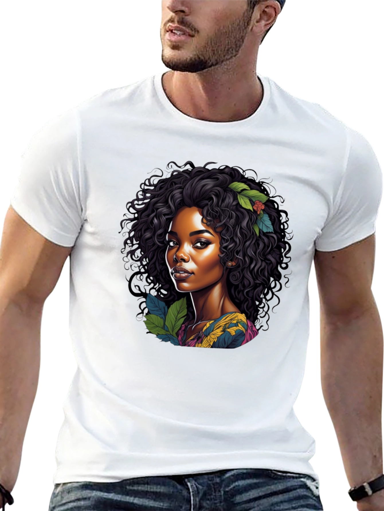 Botanical Beauty Graphic Tee - Black
