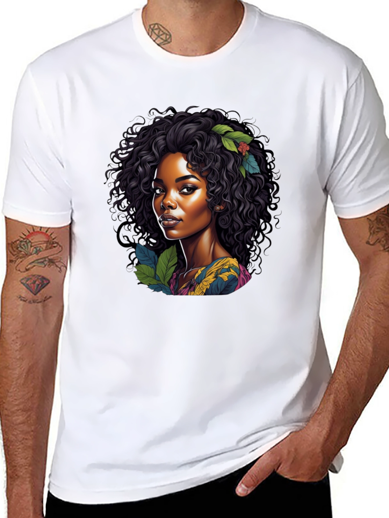 Botanical Beauty Graphic Tee - Black
