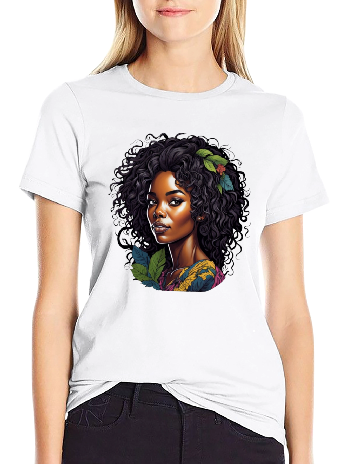 Botanical Beauty Graphic Tee - Black