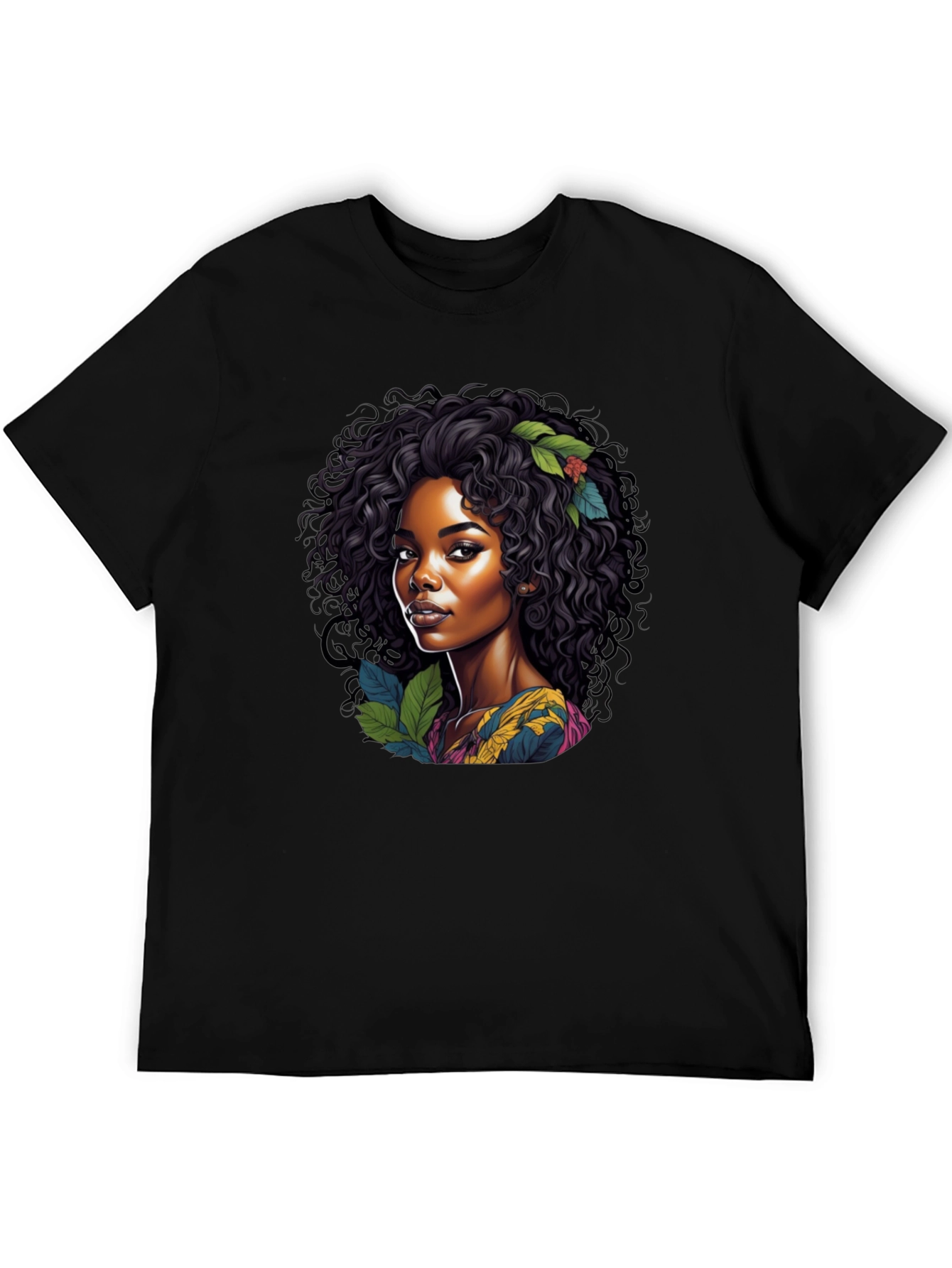 Botanical Beauty Graphic Tee - Black