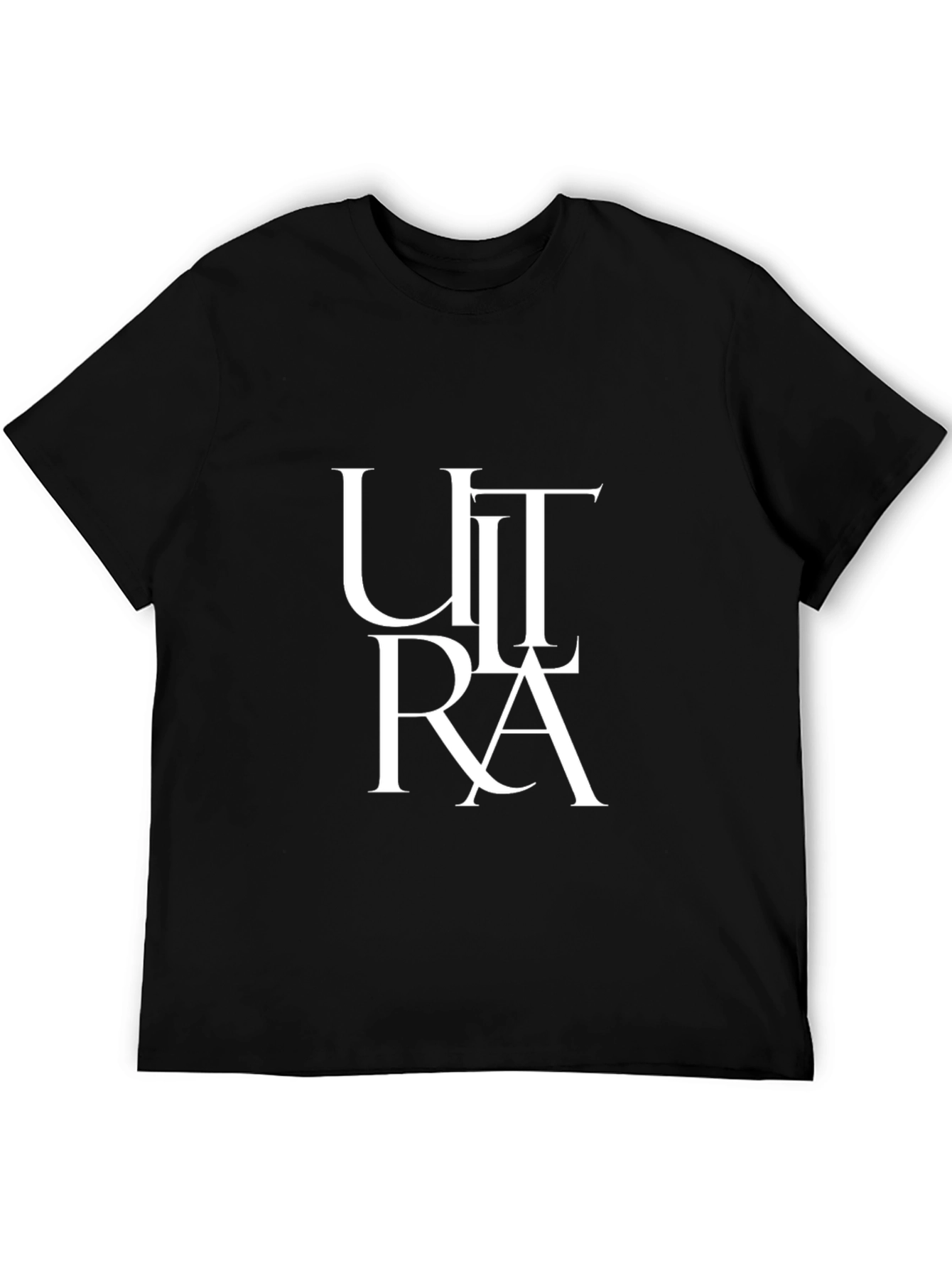 Ultra Graphic Tee - Black Cotton T-Shirt