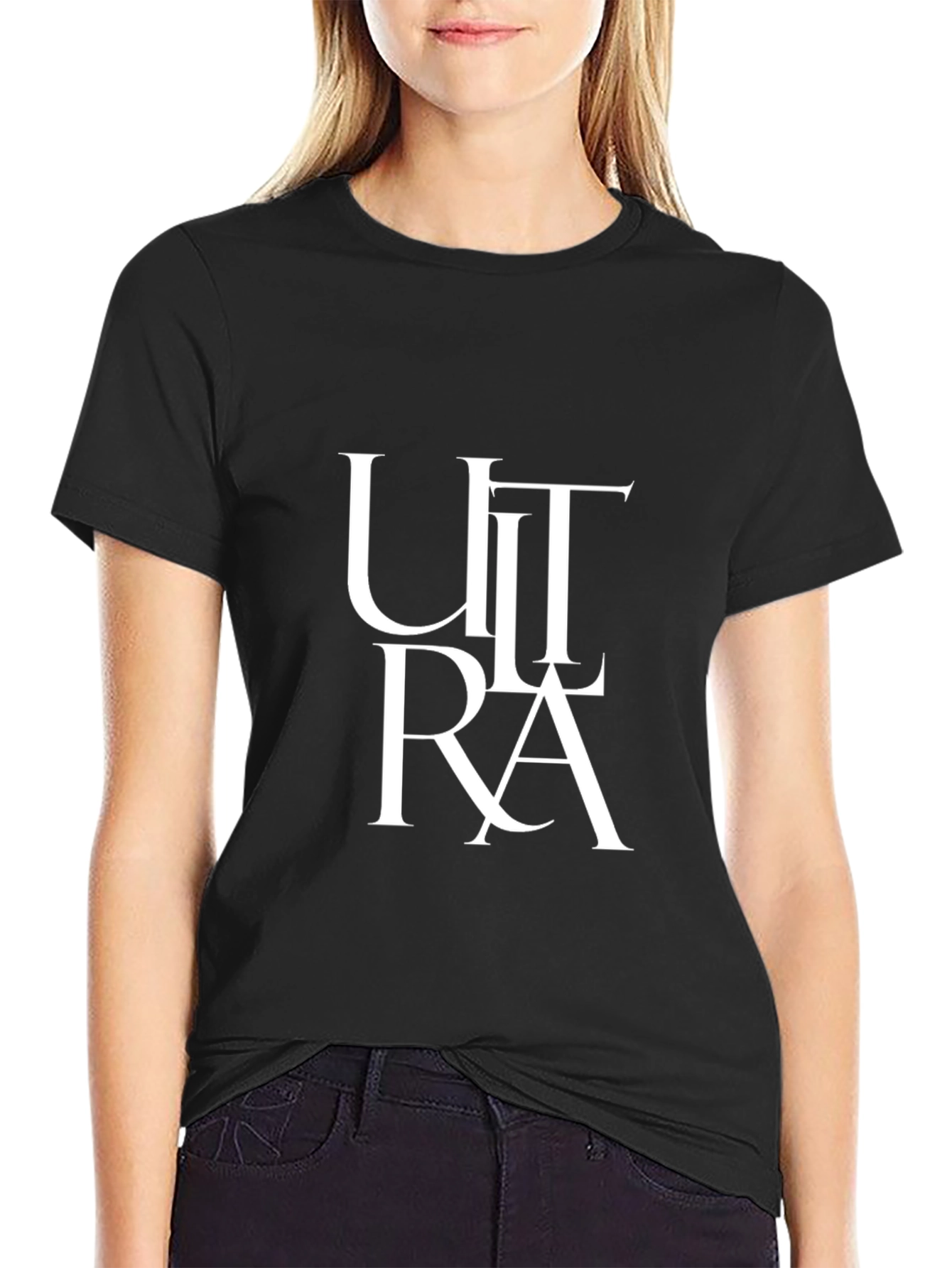 Ultra Graphic Tee - Black Cotton T-Shirt