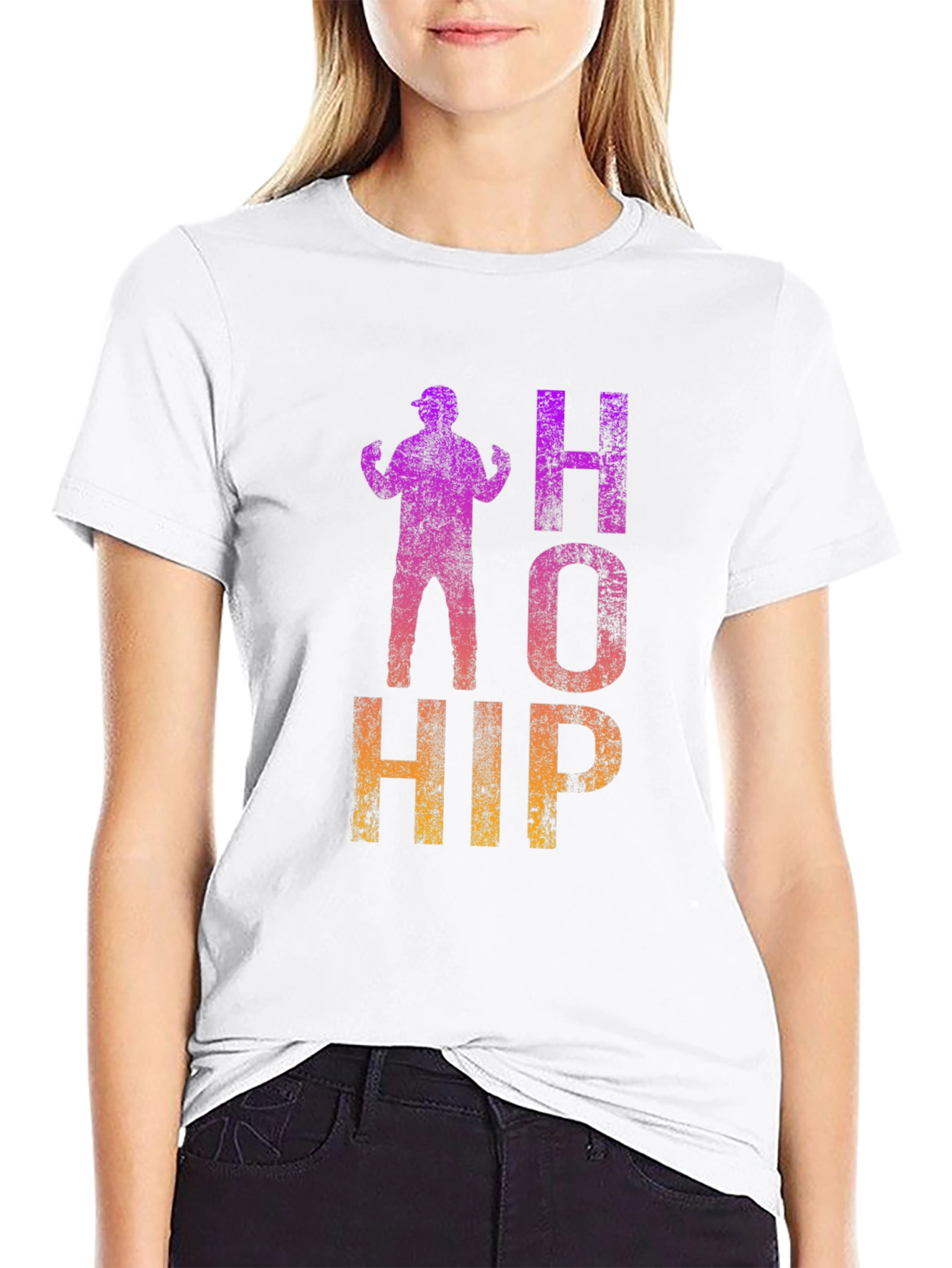 Retro HOHIP Graphic Tee - Black