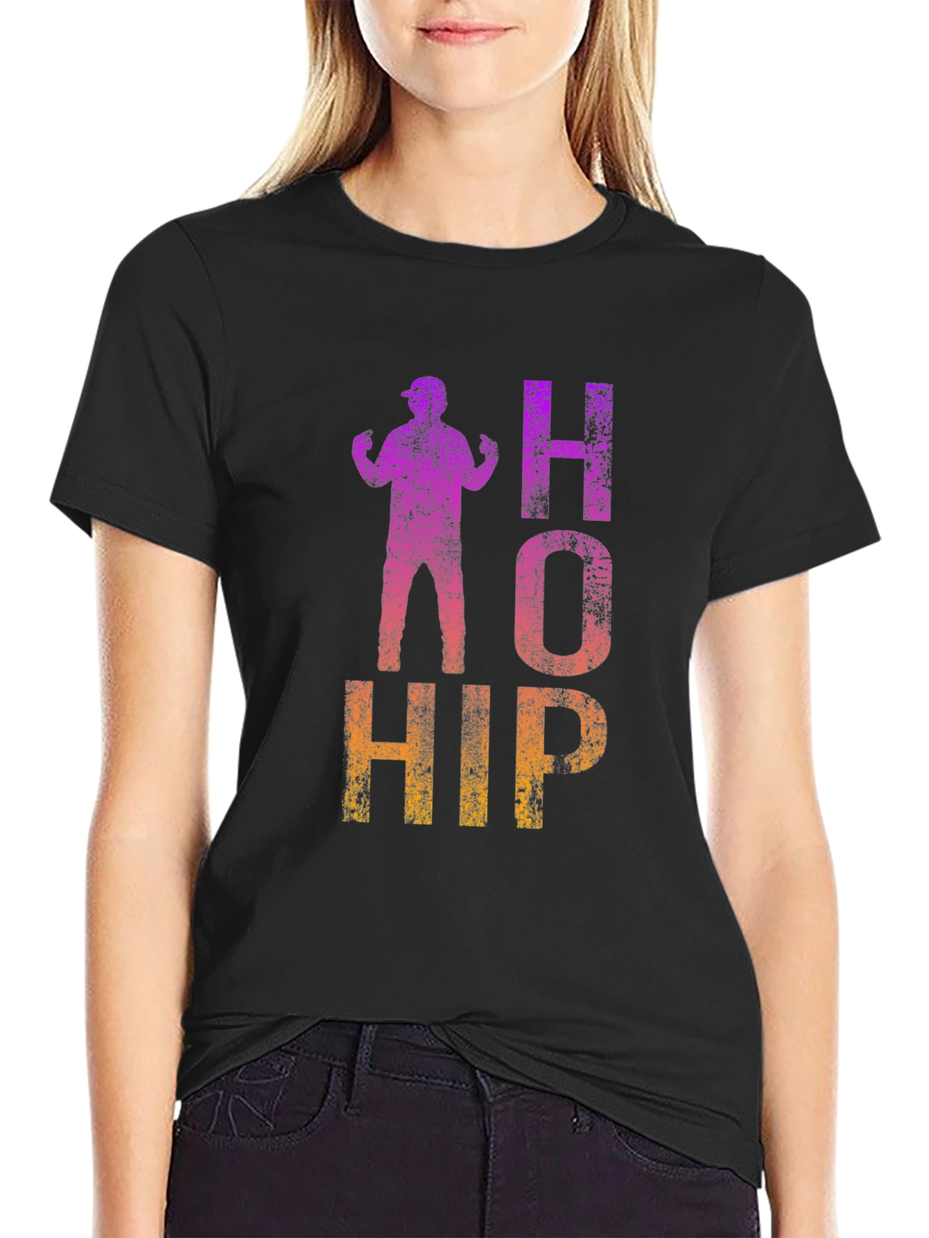 Retro HOHIP Graphic Tee - Black