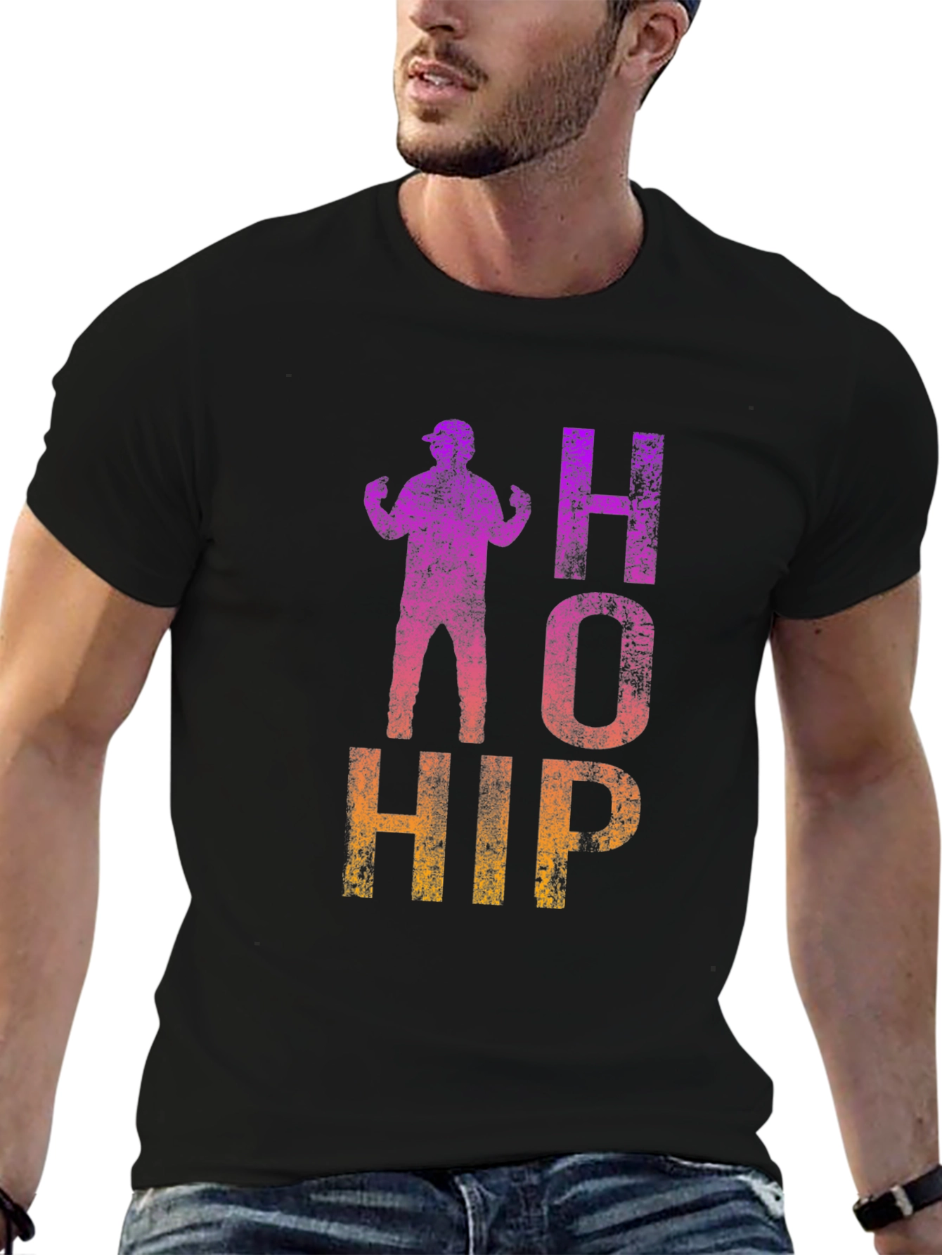 Retro HOHIP Graphic Tee - Black