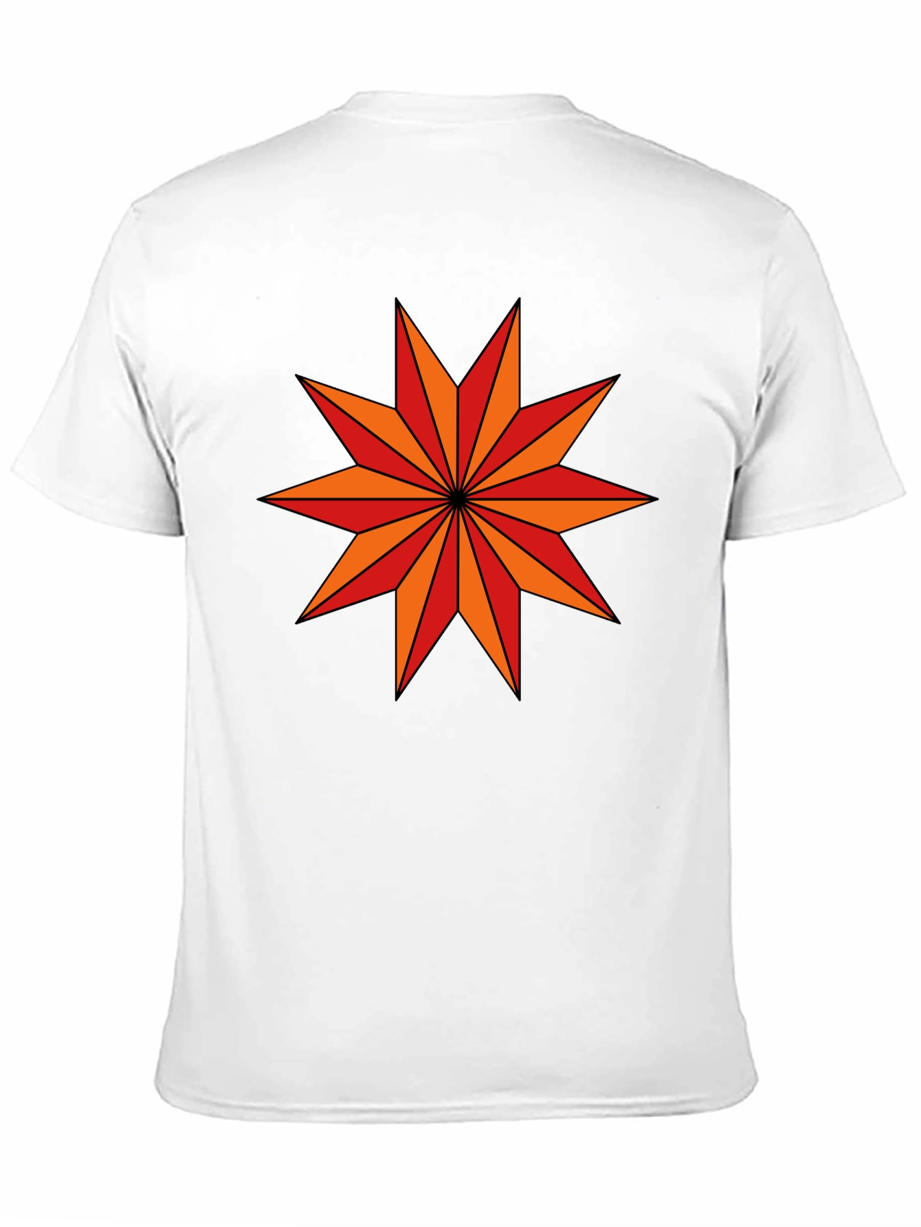 Geometric Star Graphic Black T-Shirt