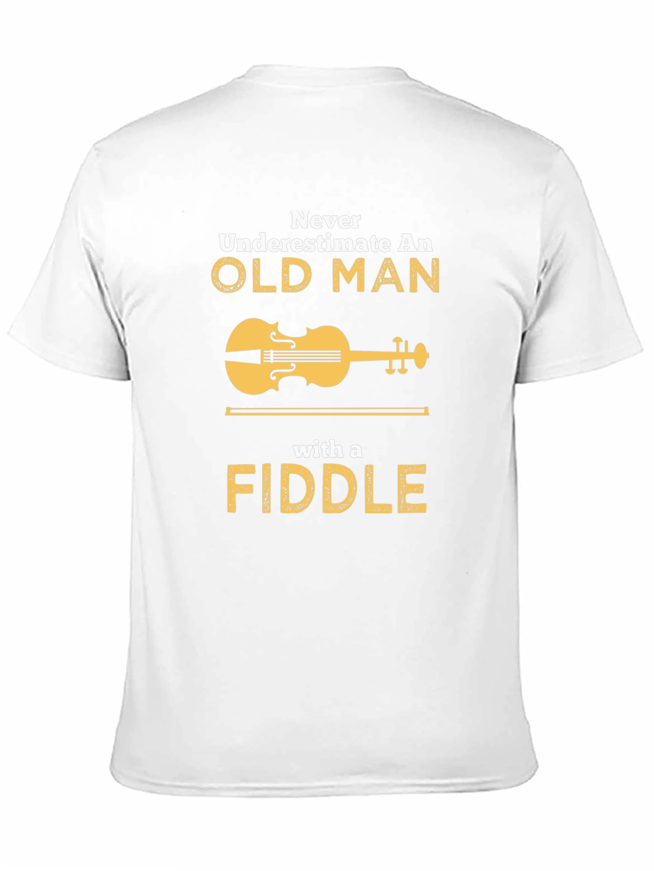 Never Underestimate Old Man Fiddle T-Shirt