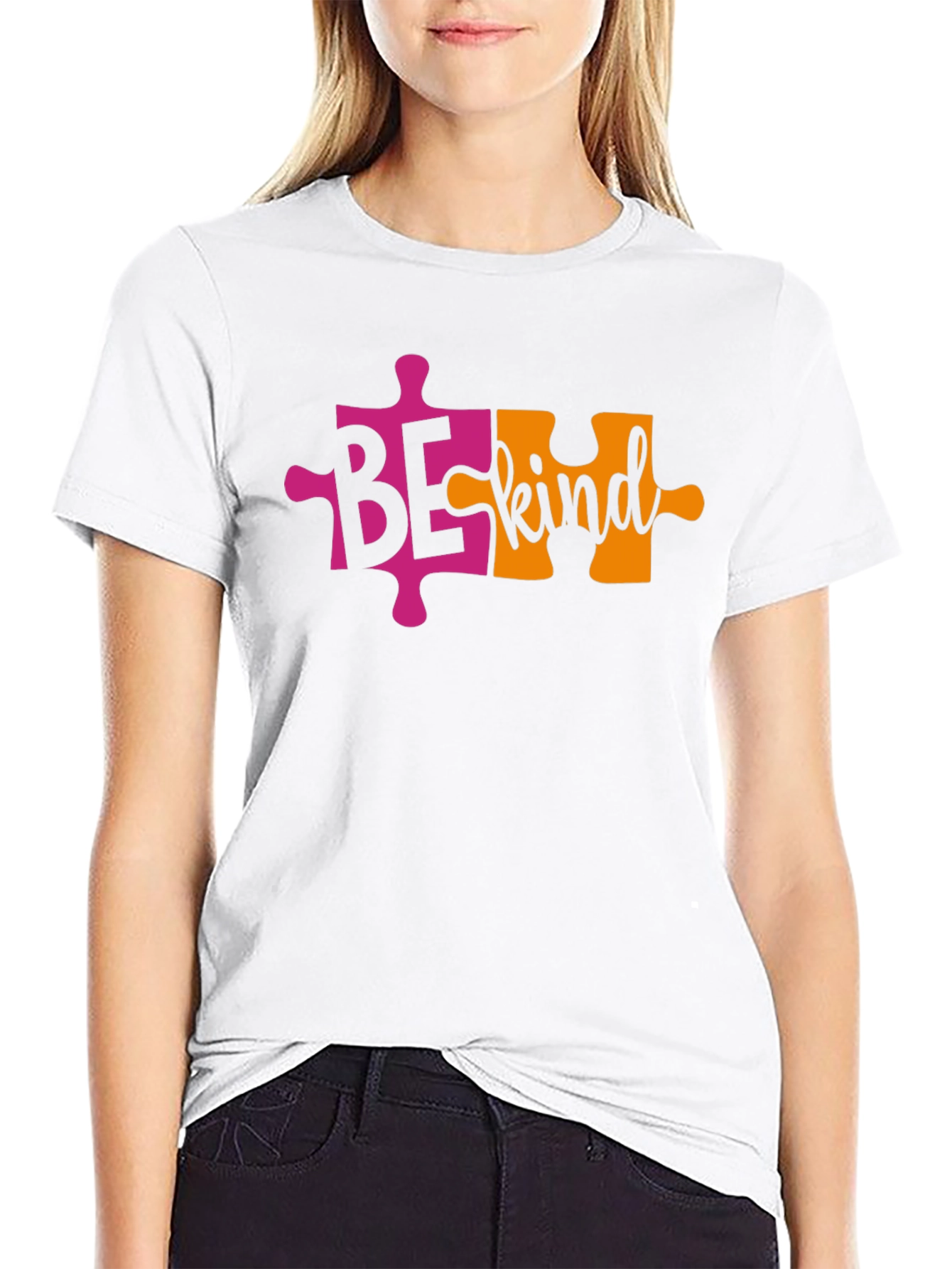 Be Kind Puzzle Piece T-Shirt - Autism Awareness