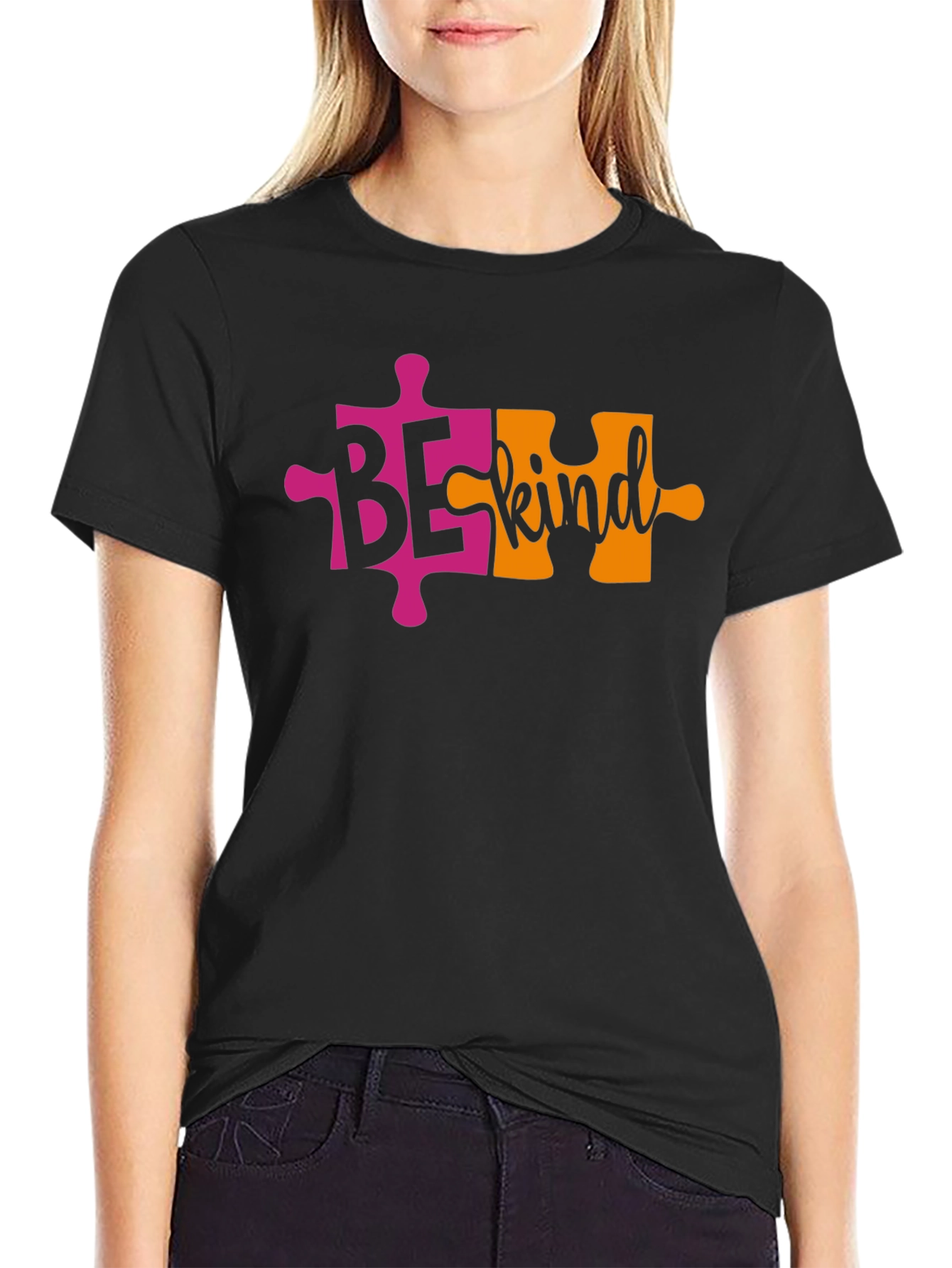 Be Kind Puzzle Piece T-Shirt - Autism Awareness