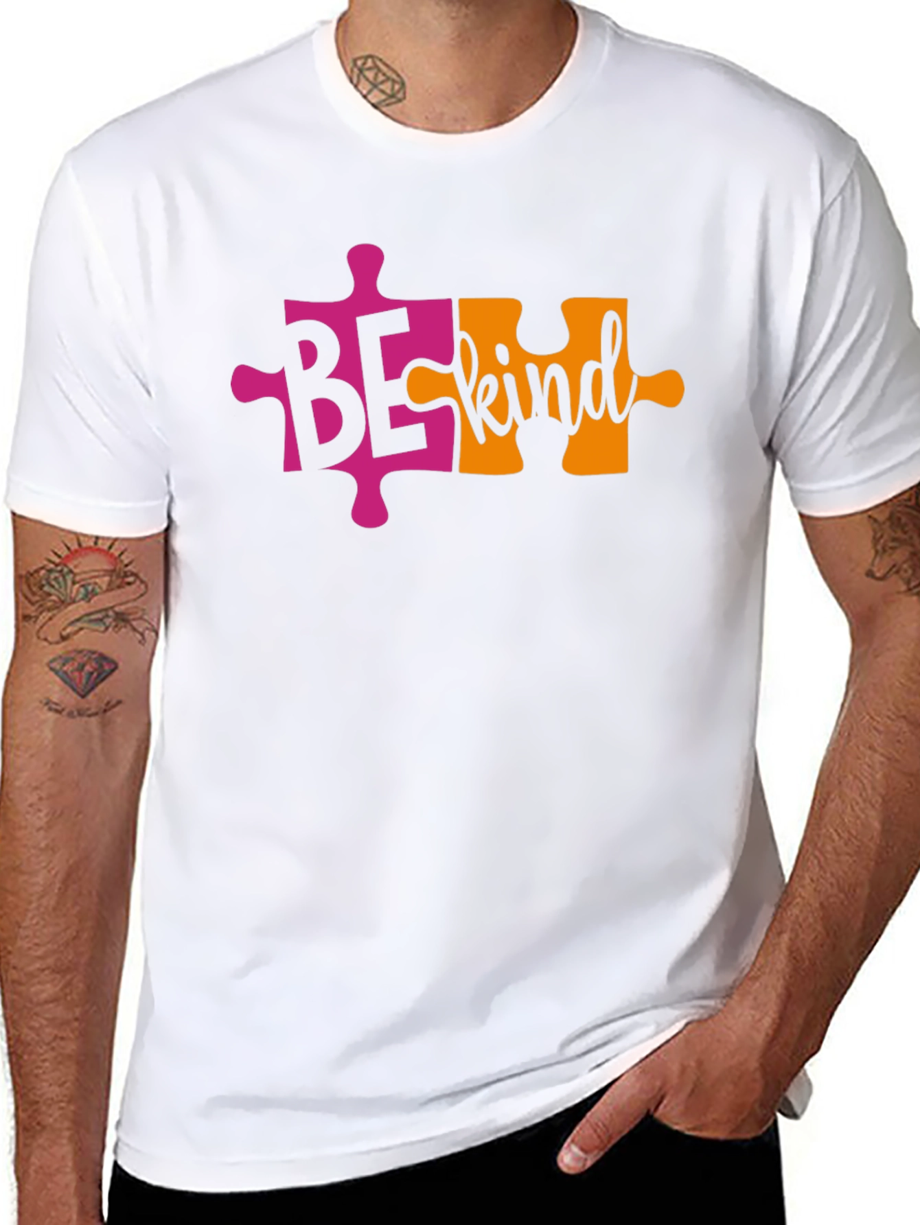 Be Kind Puzzle Piece T-Shirt - Autism Awareness