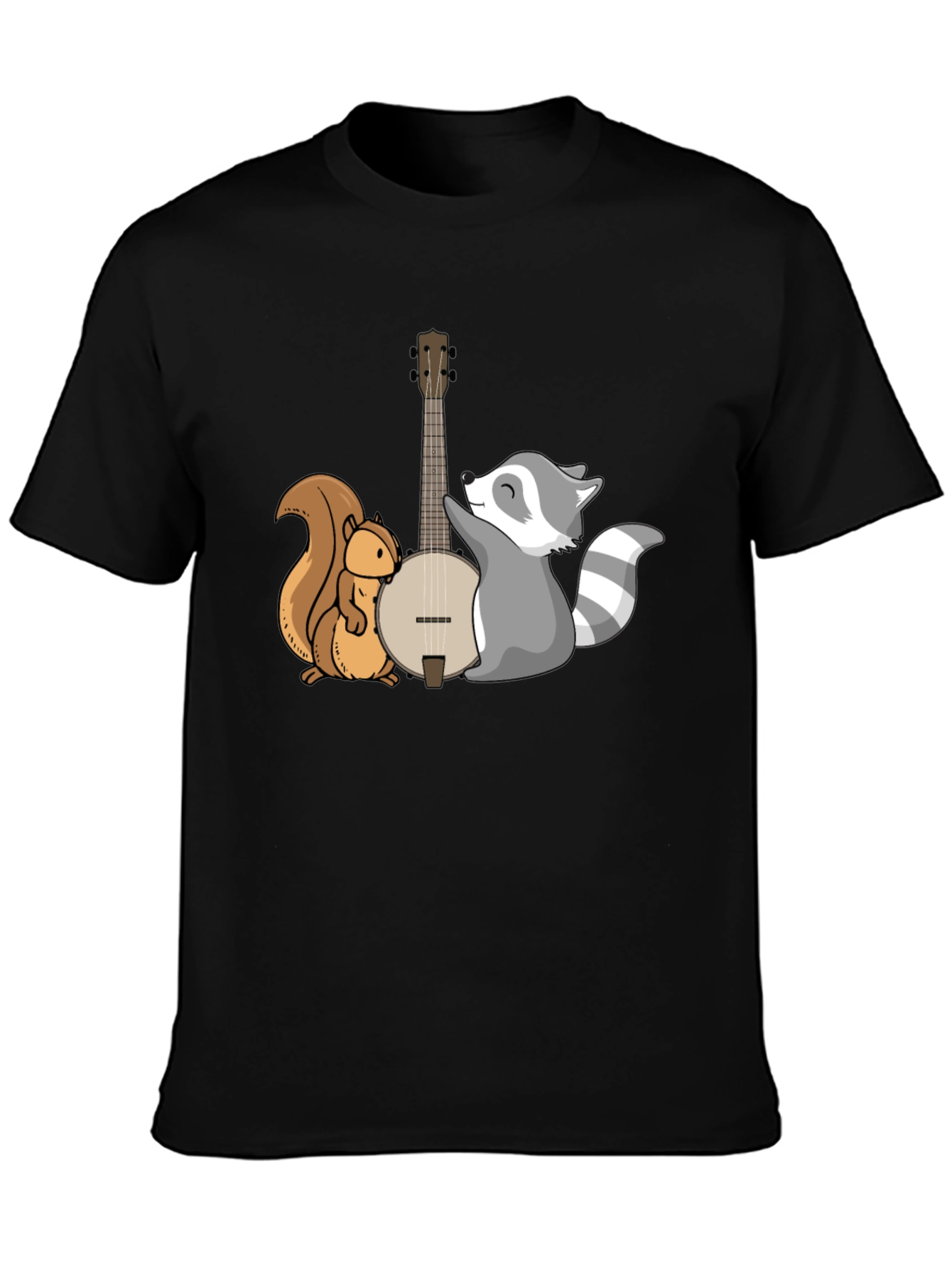 Squirrel and Raccoon Banjo Graphic Tee