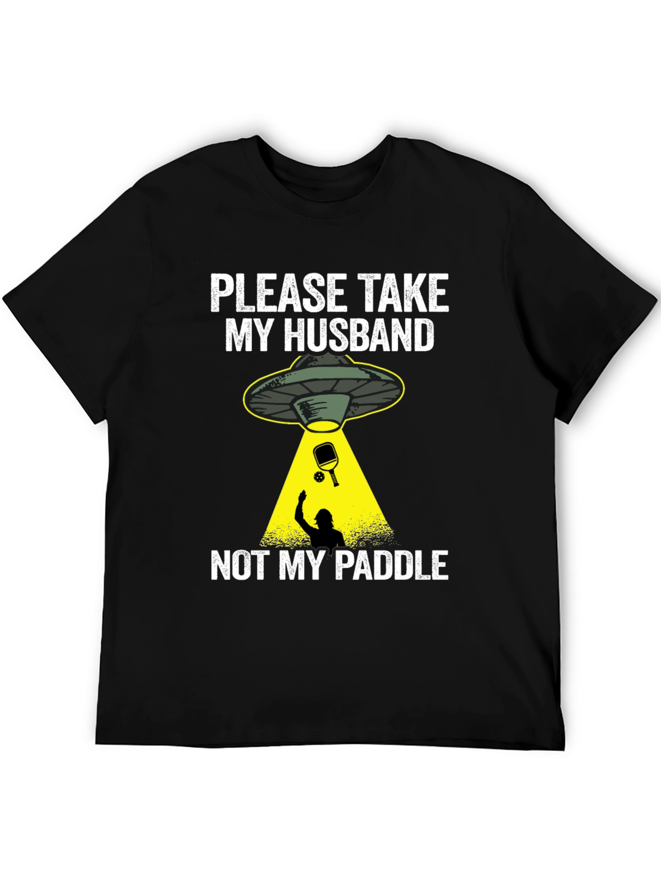 Funny Alien Abduction Husband Paddle T-Shirt