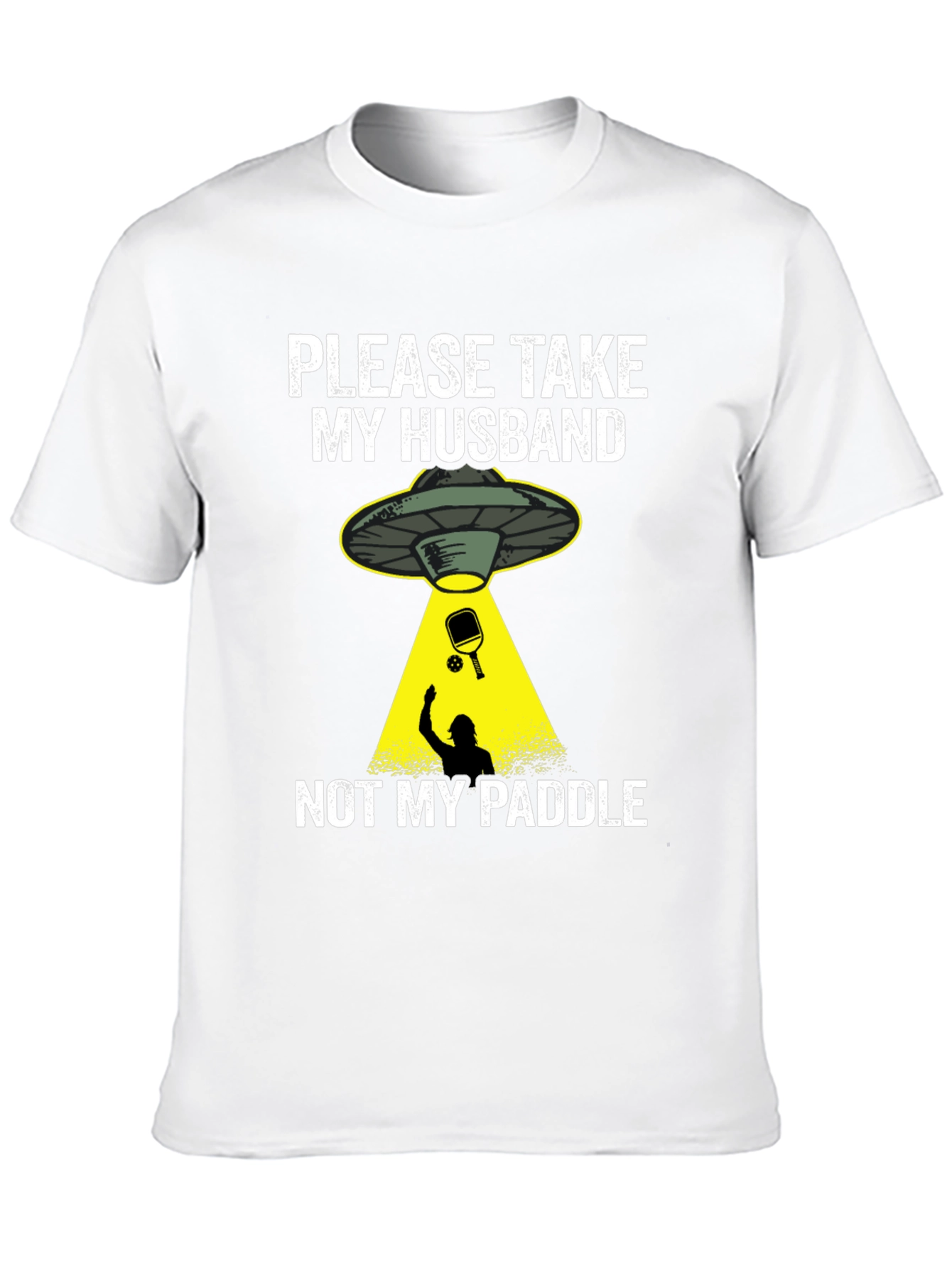 Funny Alien Abduction Husband Paddle T-Shirt