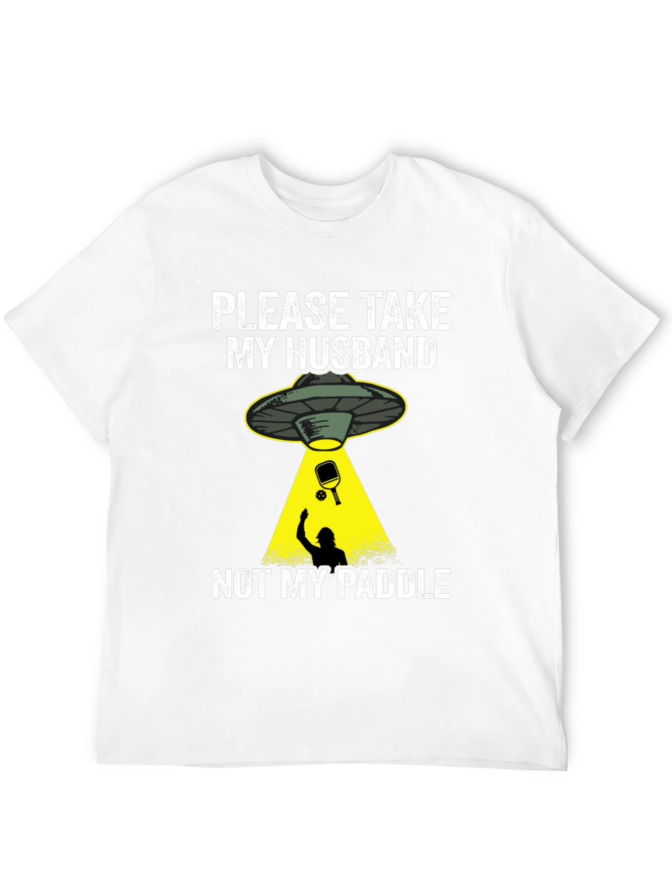 Funny Alien Abduction Husband Paddle T-Shirt