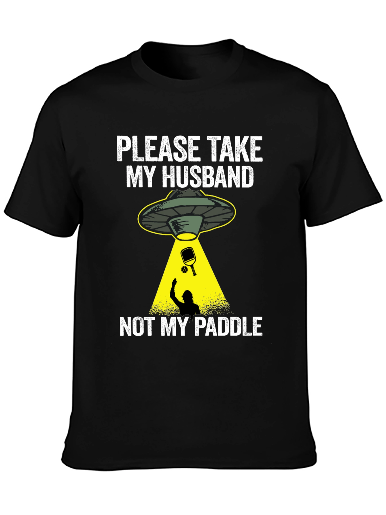 Funny Alien Abduction Husband Paddle T-Shirt