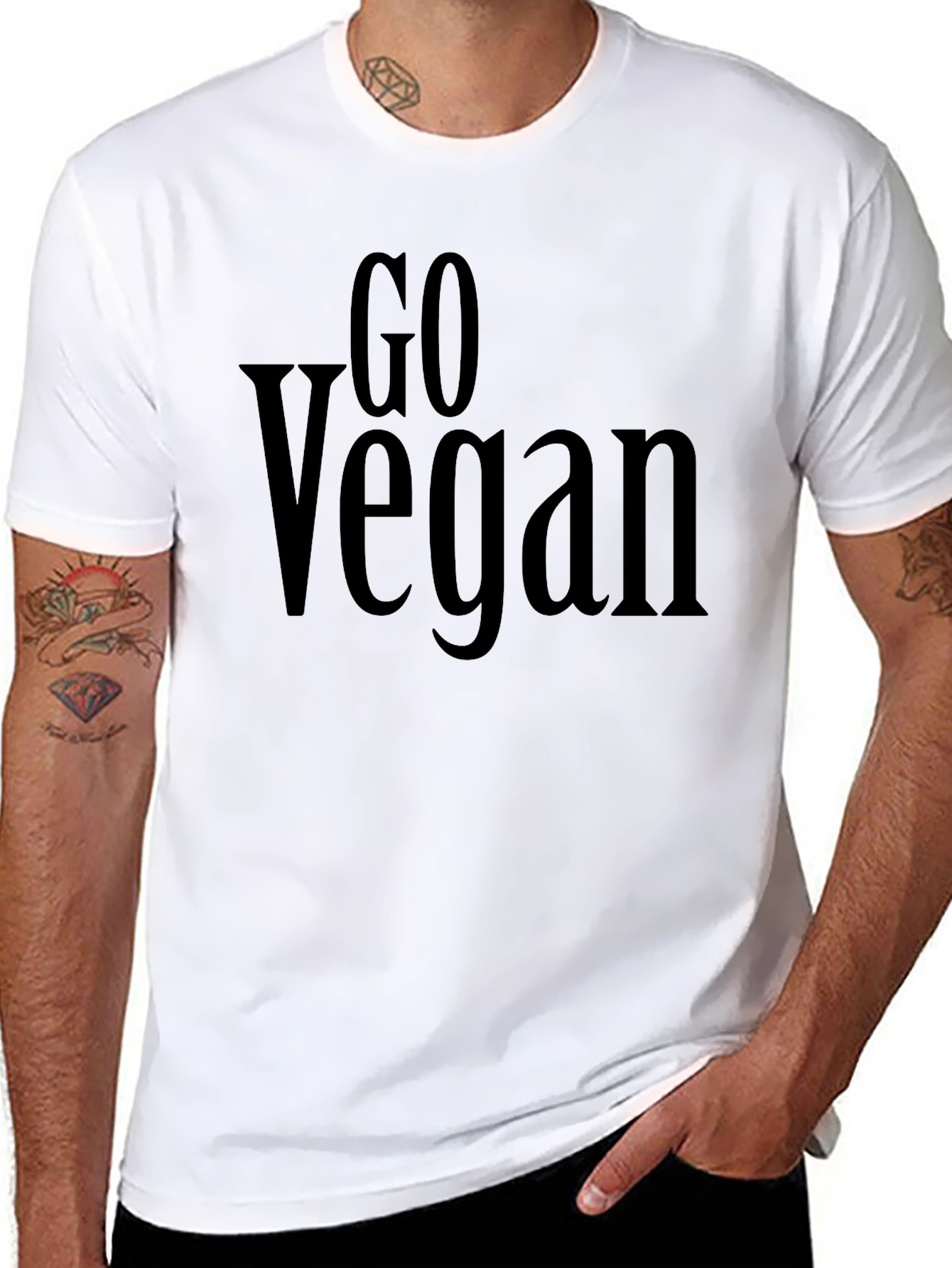 Go Vegan T-Shirt - Black