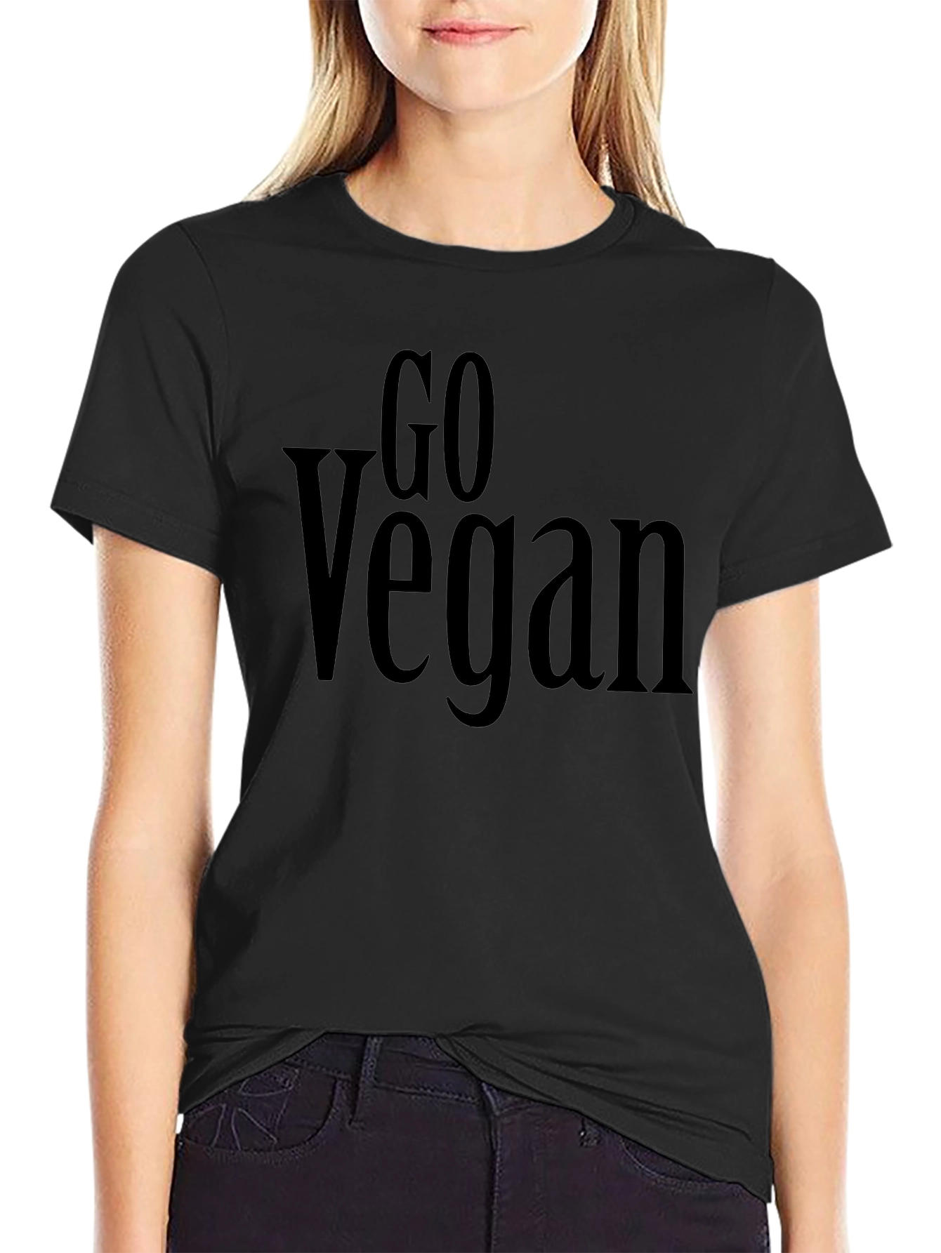 Go Vegan T-Shirt - Black