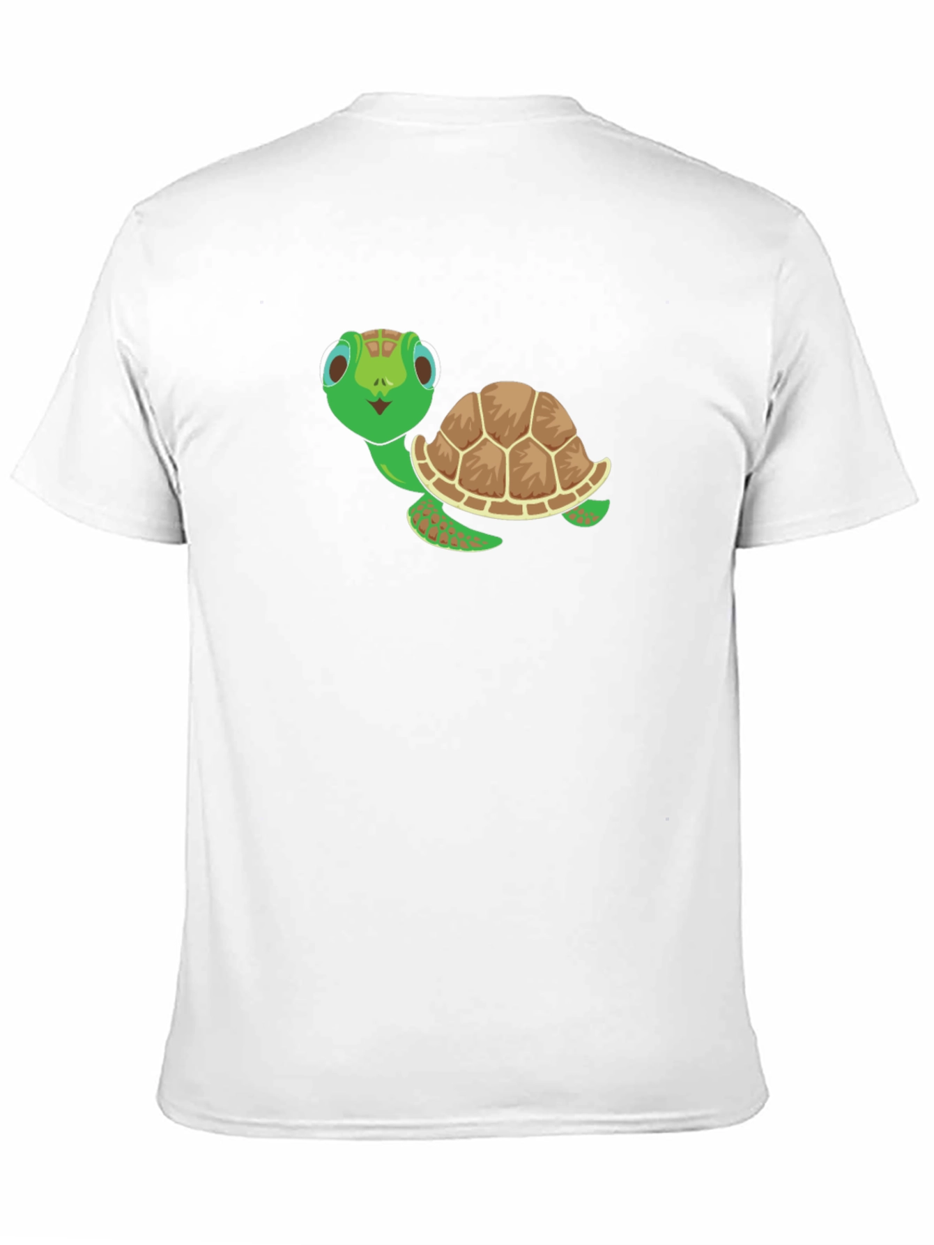 Cute Turtle Graphic Tee - Black Cotton Shirt