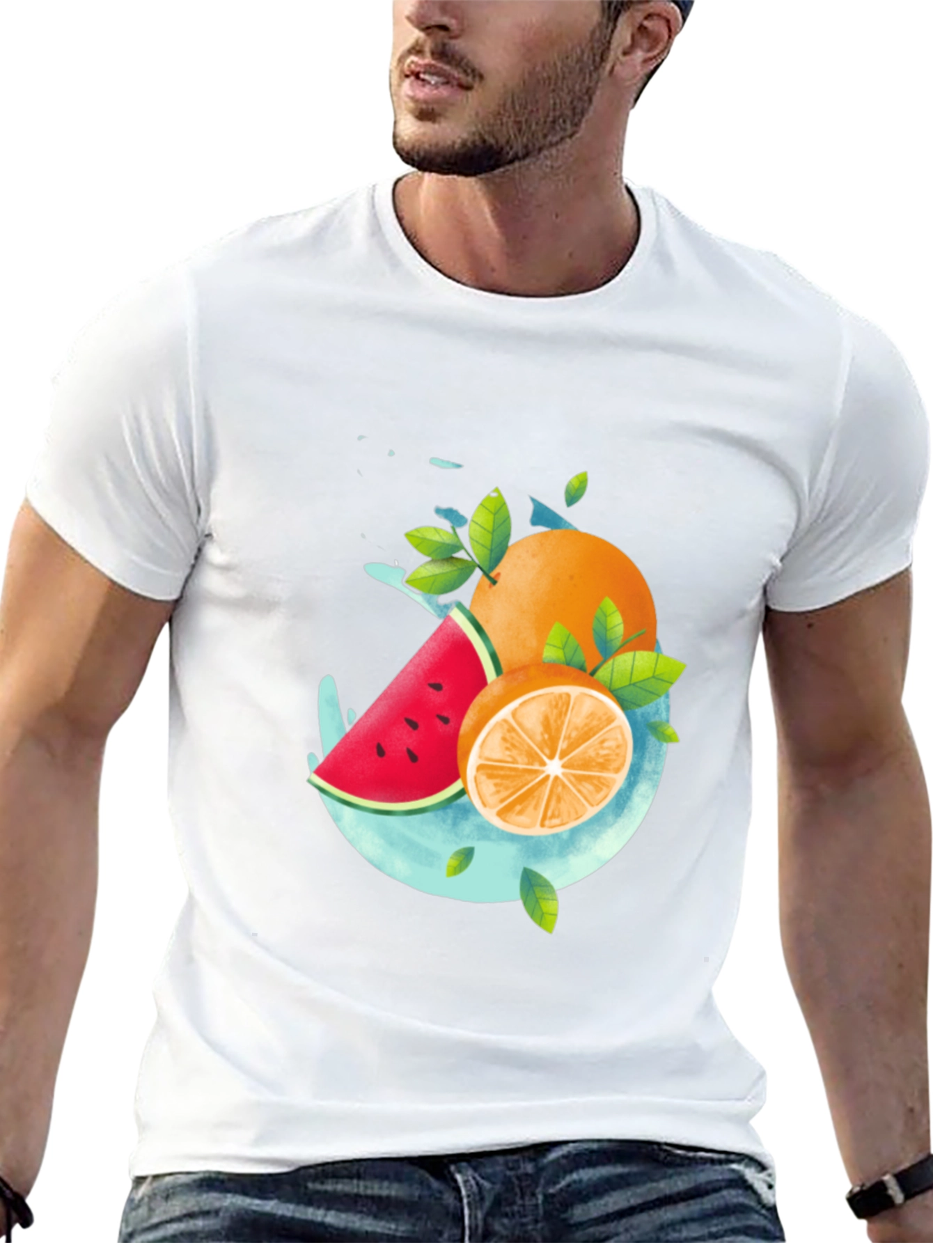 Fruit Splash Graphic T-Shirt - Stylish Summer Apparel
