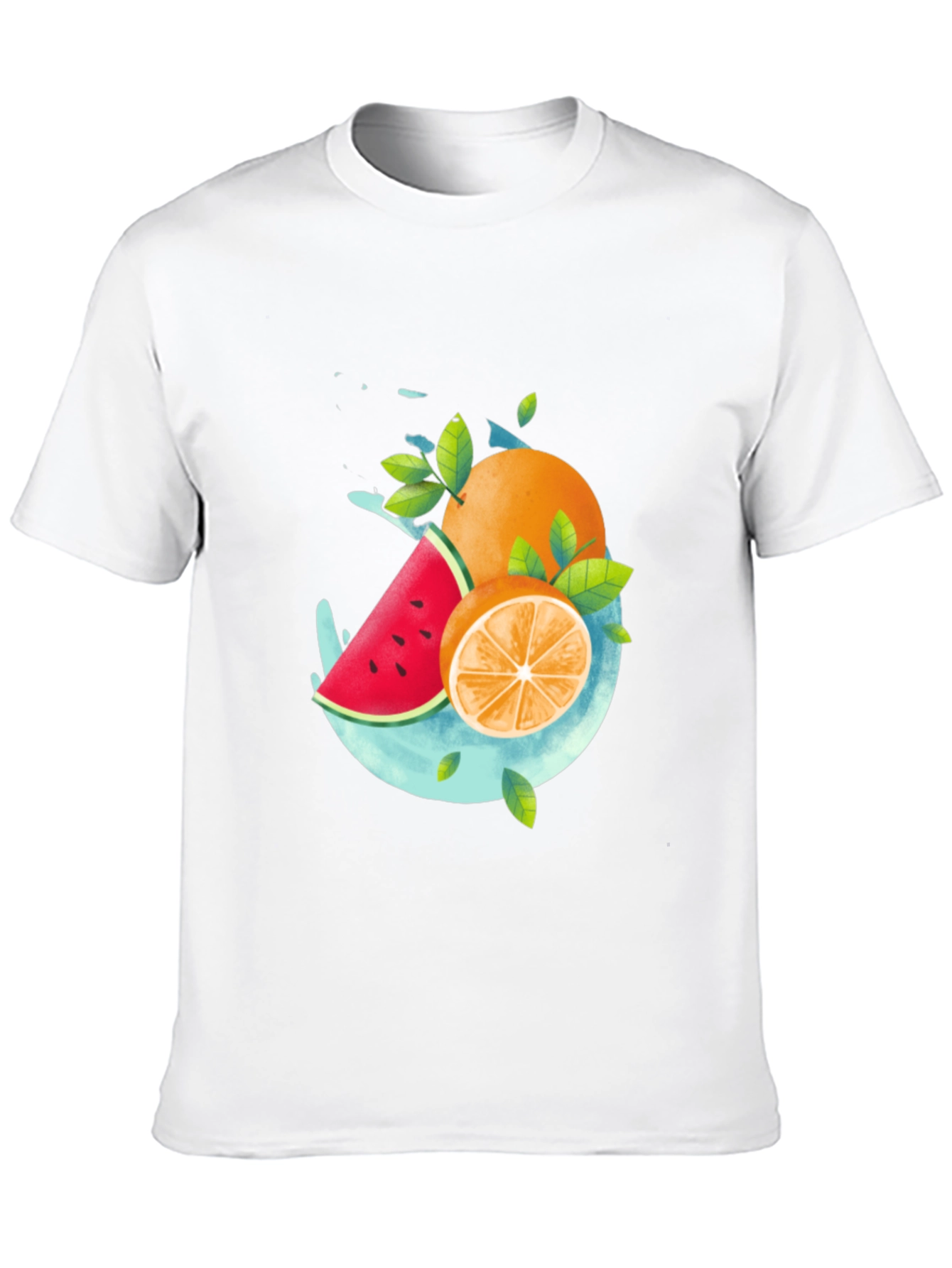 Fruit Splash Graphic T-Shirt - Stylish Summer Apparel