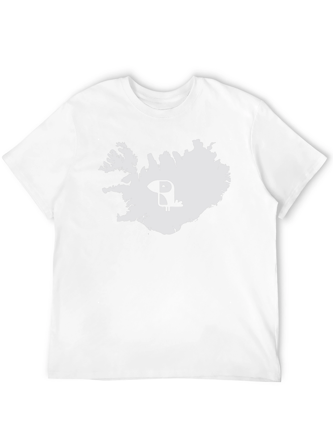 Iceland Puffin Map Tee - Black Cotton Graphic T-Shirt