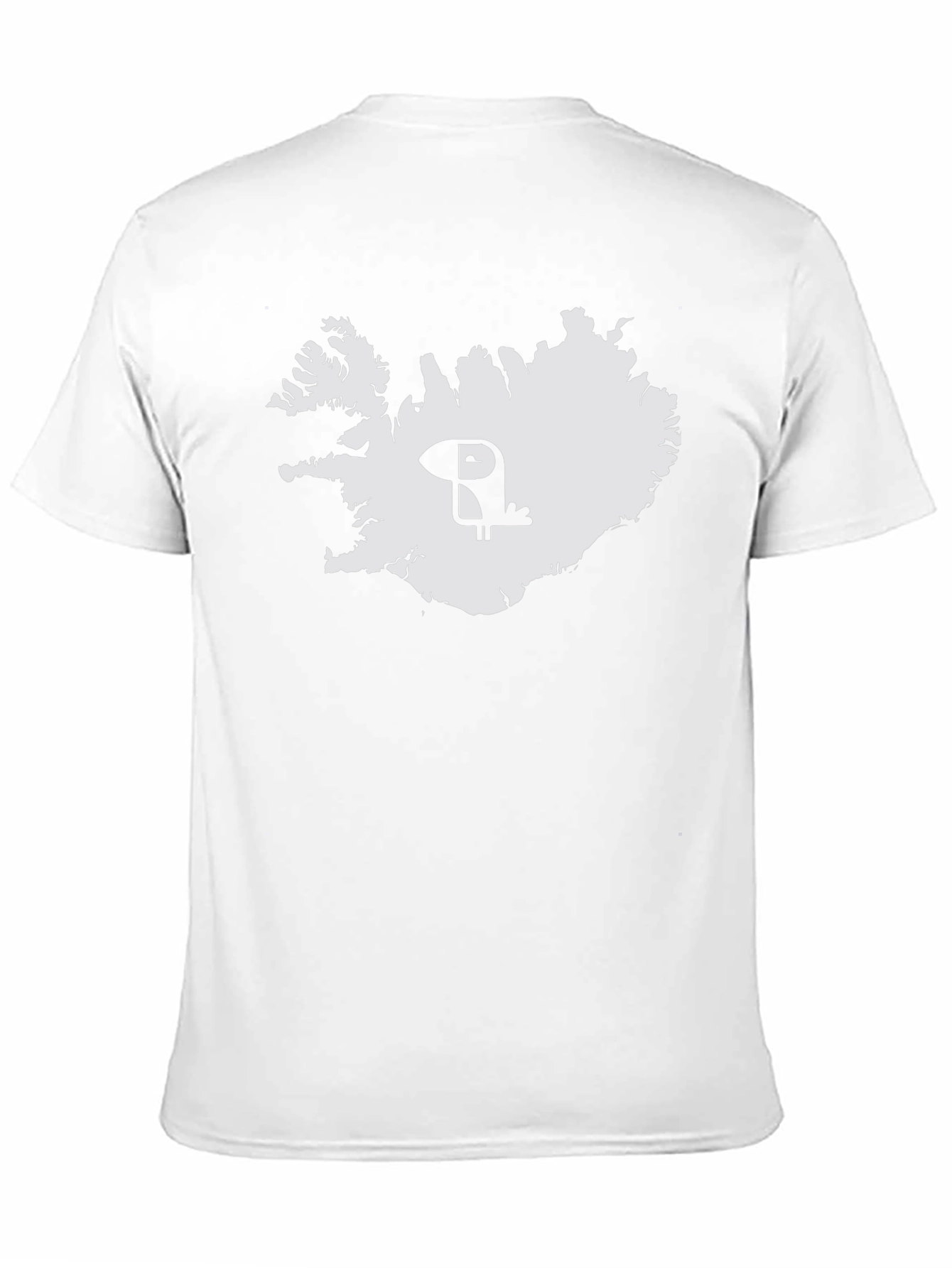 Iceland Puffin Map Tee - Black Cotton Graphic T-Shirt
